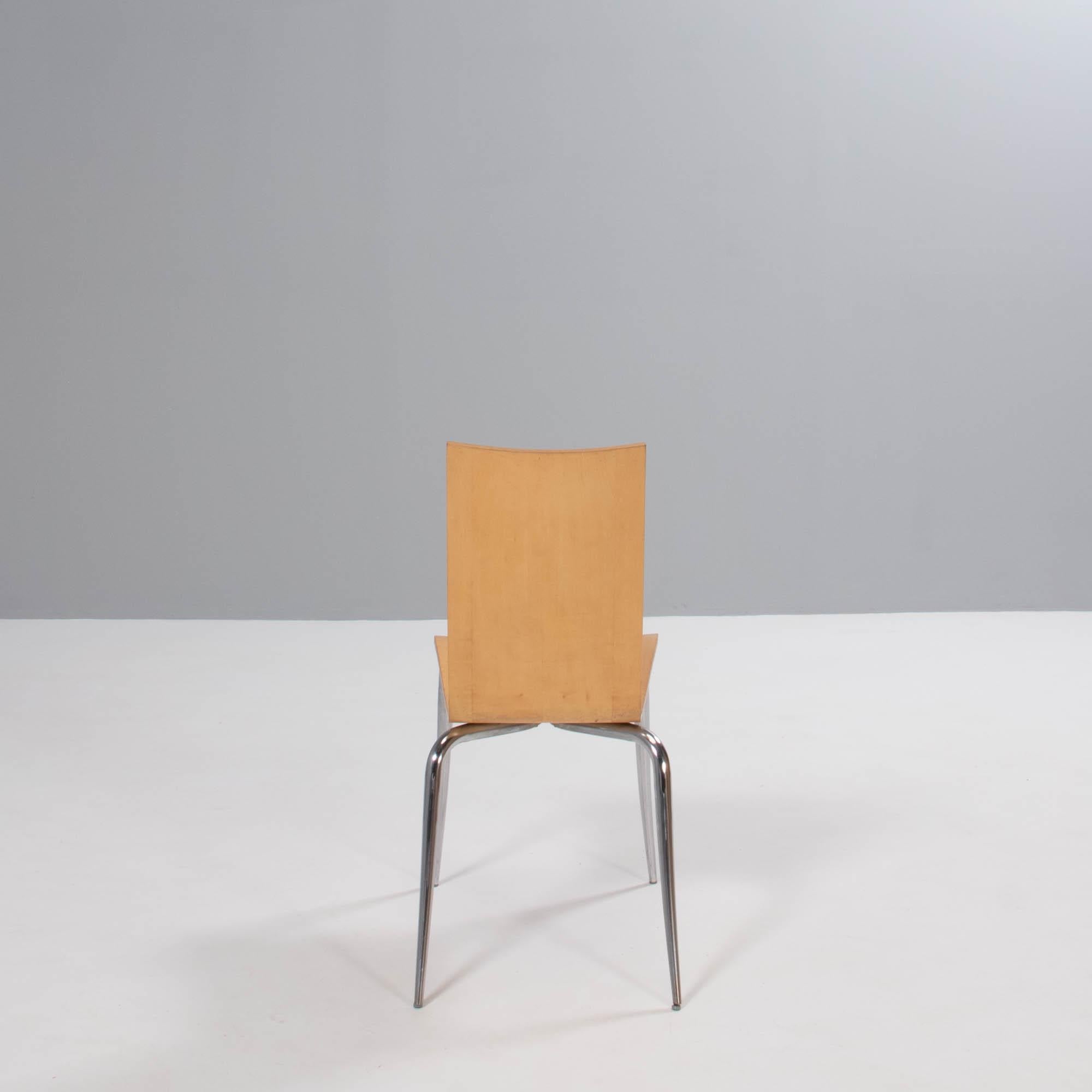 Plywood Philippe Starck for Driade Olly Tango Chairs, Set of 6