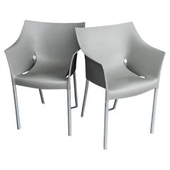 Philippe Starck for Kartell Grey Dr No Stackable Iconic Armchairs Price for Pair