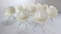 Philippe Starck for Kartell White Lucite "Eros" Italian Chairs, Quantity 6