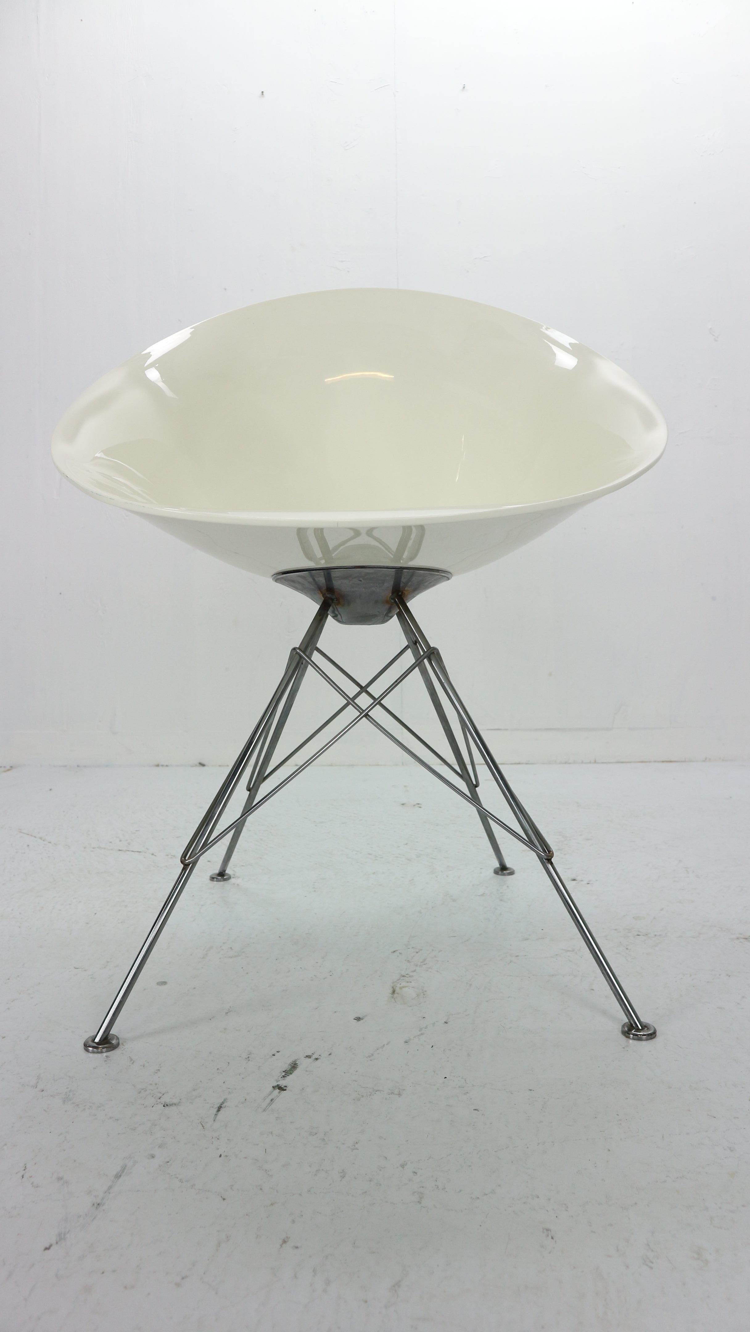 Chrome Philippe Starck for Kartell White Lucite 