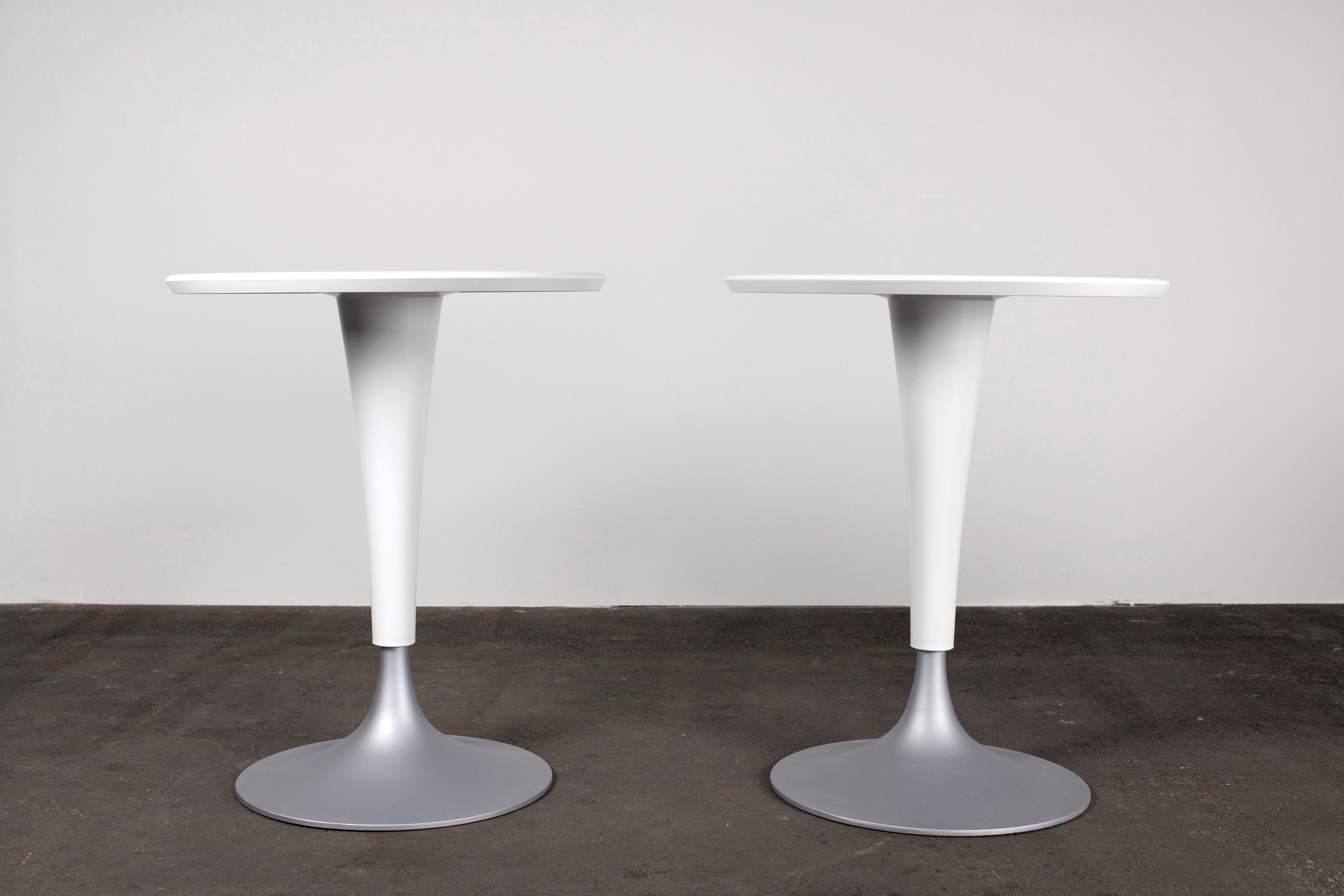 Introducing the Philippe Starck In/Outdoor Round White Tulip Bar Tables 
