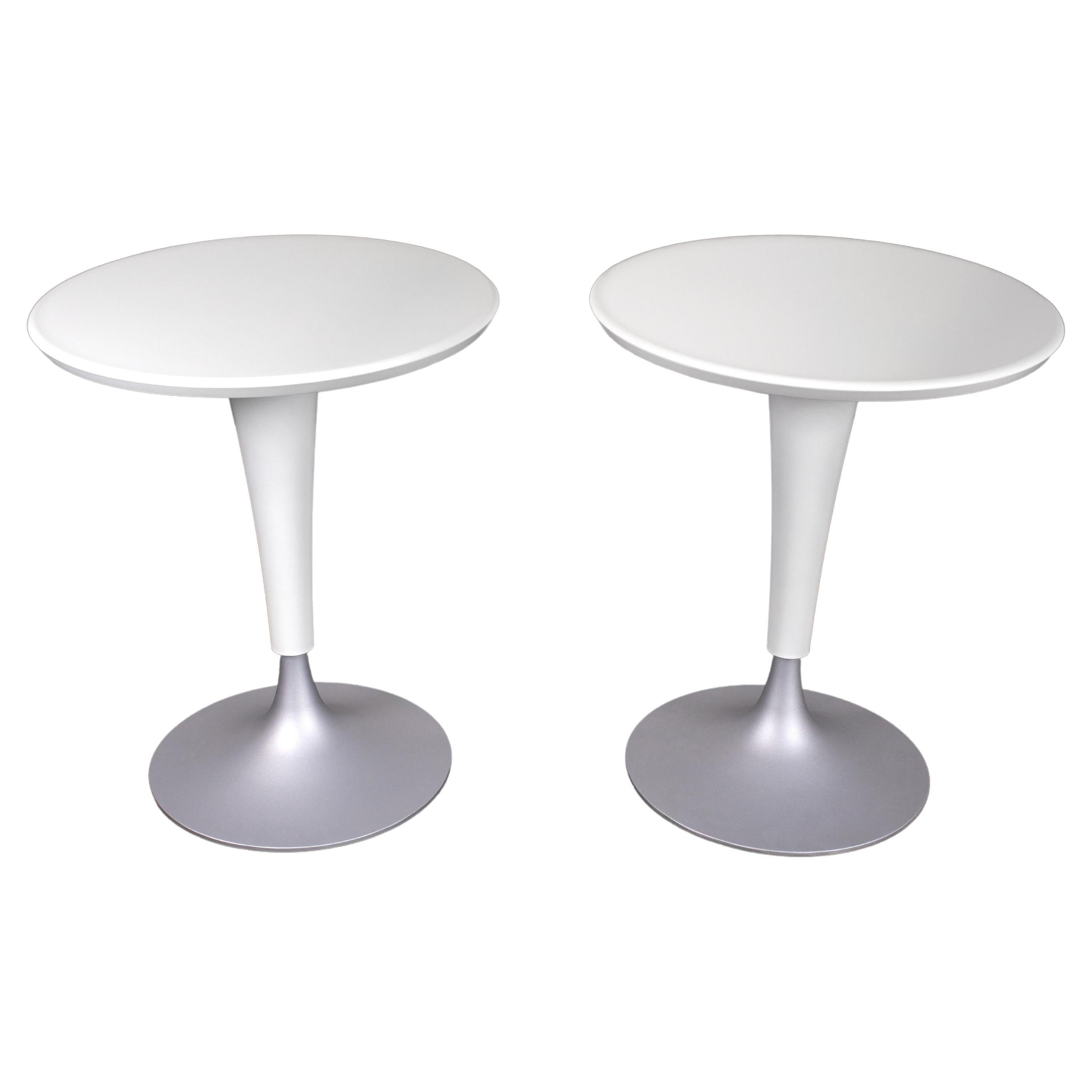 Philippe Starck In/Outdoor Round White Tulip Bar Tables "DR.NA" for Driade