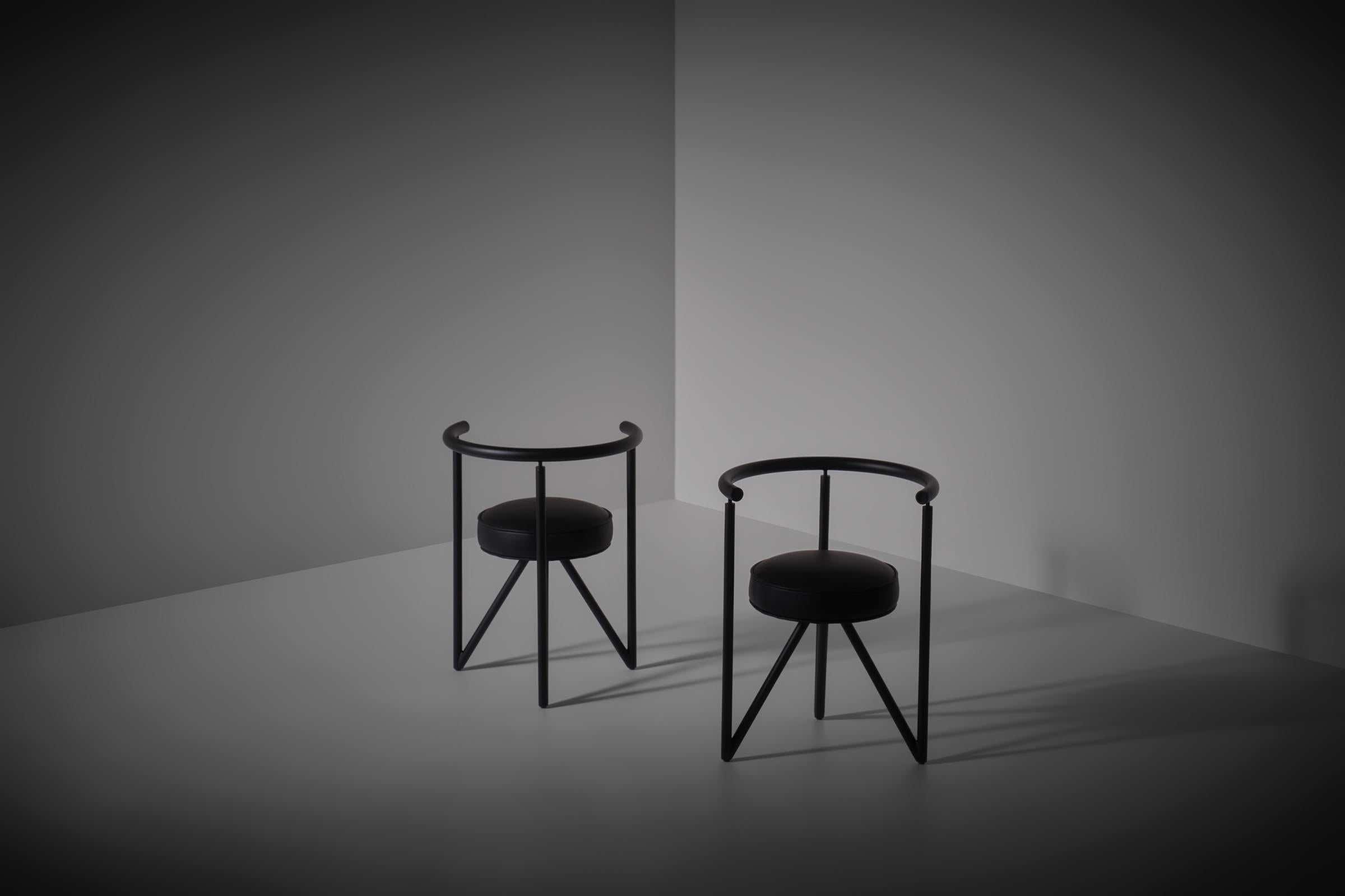 Philippe Starck 'Miss Dorn' Stühle für Disform, 1982  - Viererpack im Angebot 5