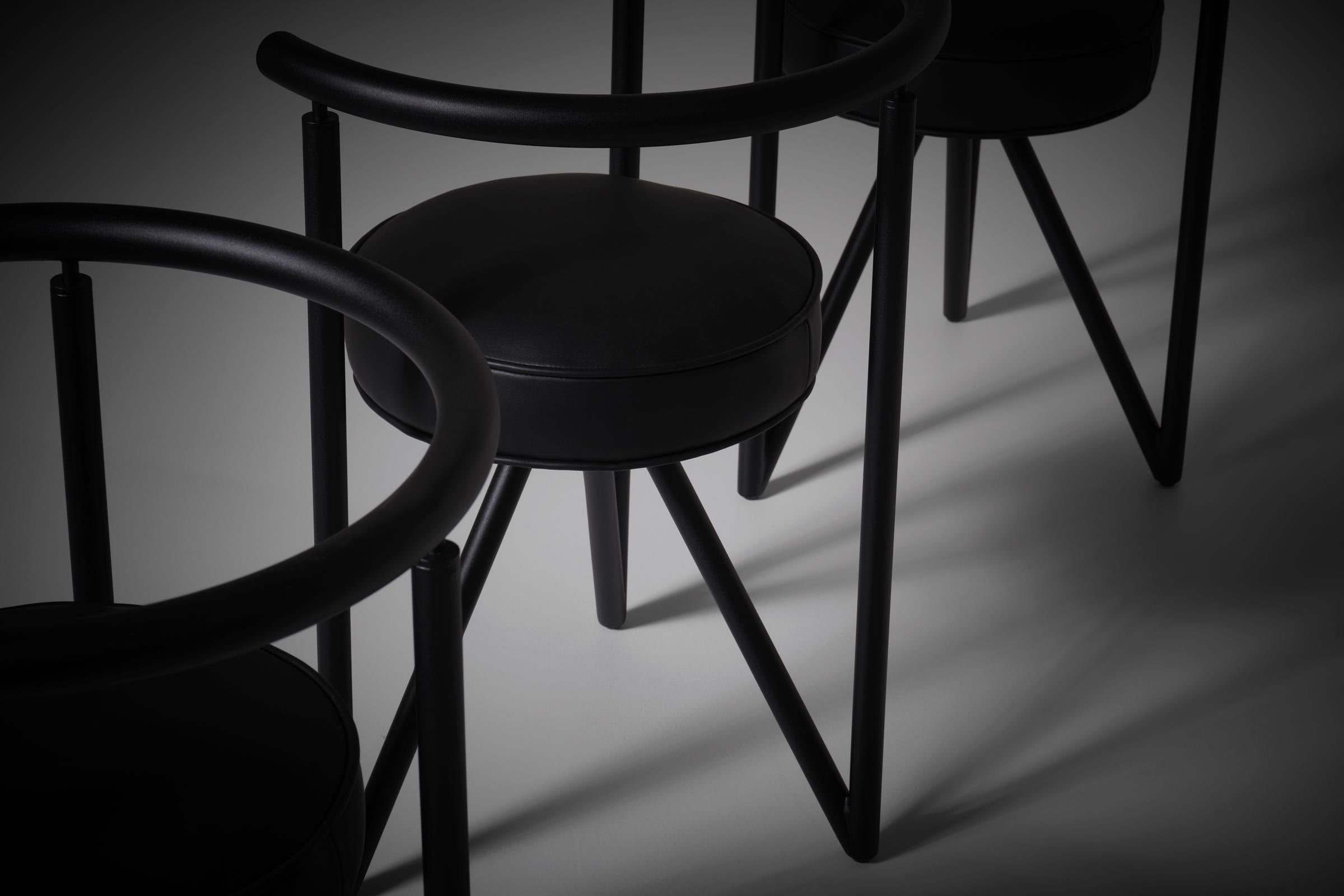 Philippe Starck 'Miss Dorn' Stühle für Disform, 1982  - Viererpack (Moderne der Mitte des Jahrhunderts) im Angebot