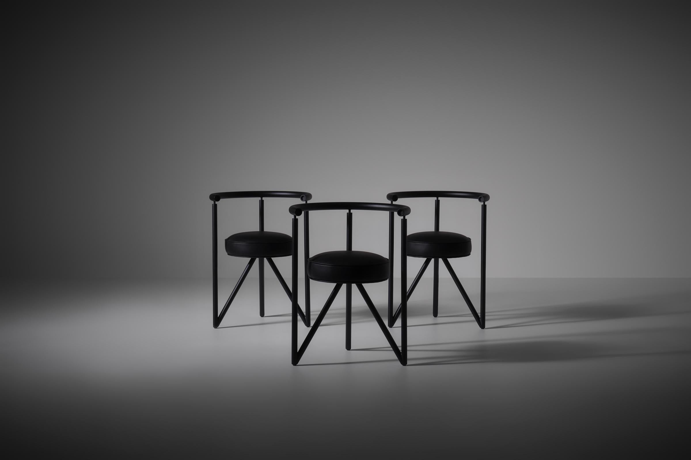 Late 20th Century Philippe Starck 'Miss Dorn' chairs for Disform, 1982  - set of four For Sale