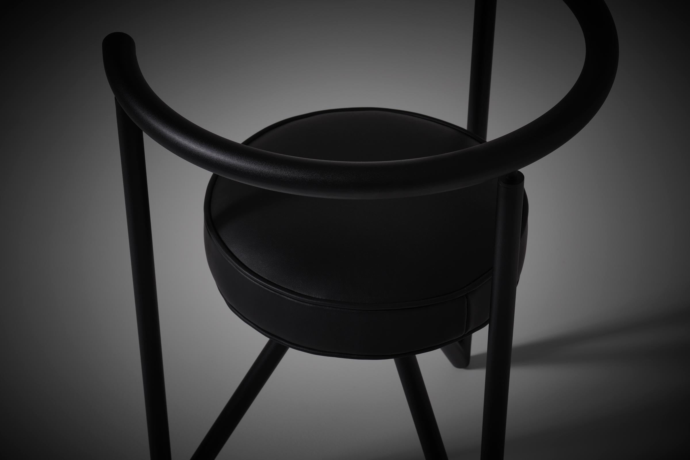 Philippe Starck 'Miss Dorn' Stühle für Disform, 1982  - Viererpack (Stahl) im Angebot
