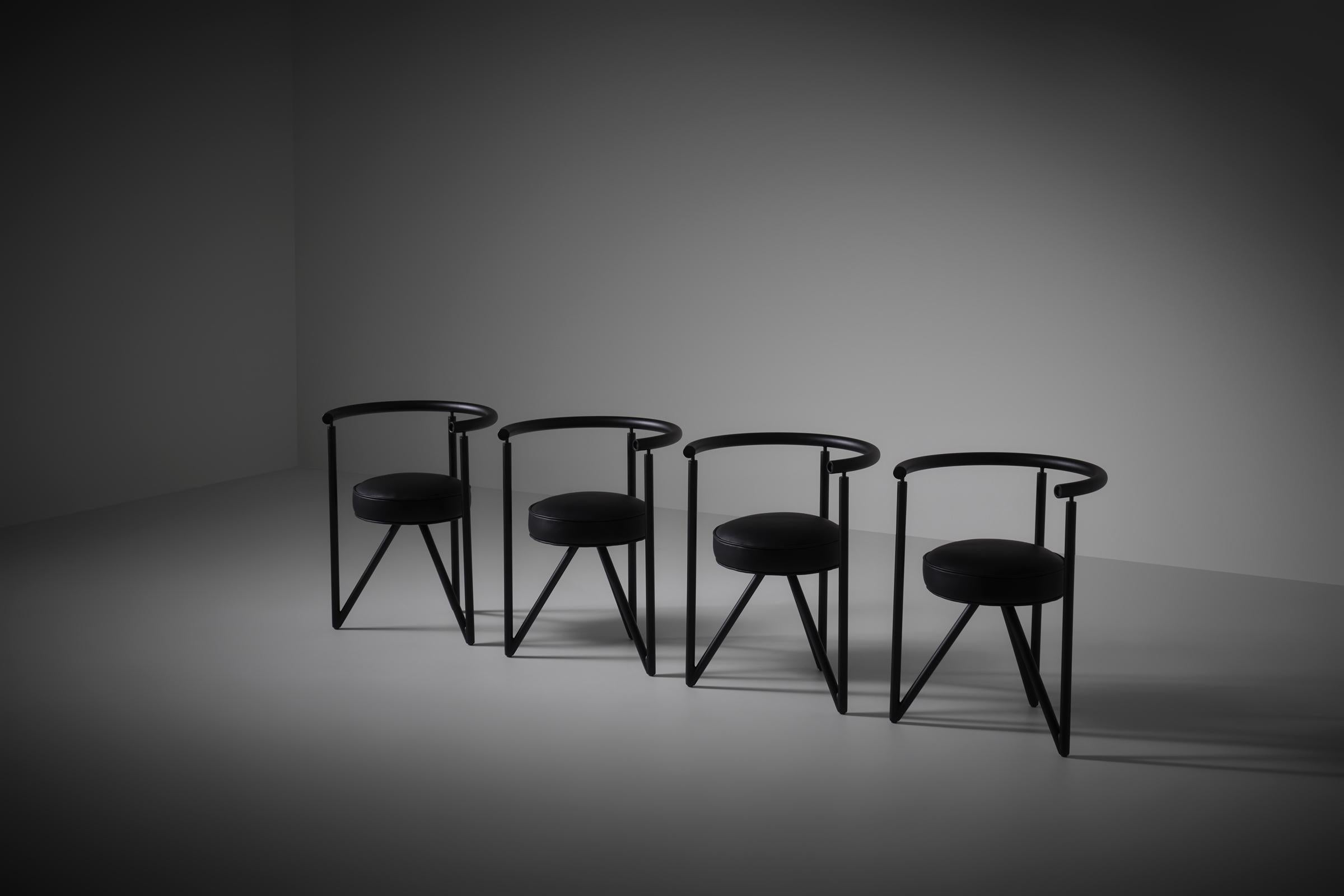 Philippe Starck 'Miss Dorn' Stühle für Disform, 1982  - Viererpack im Angebot 1