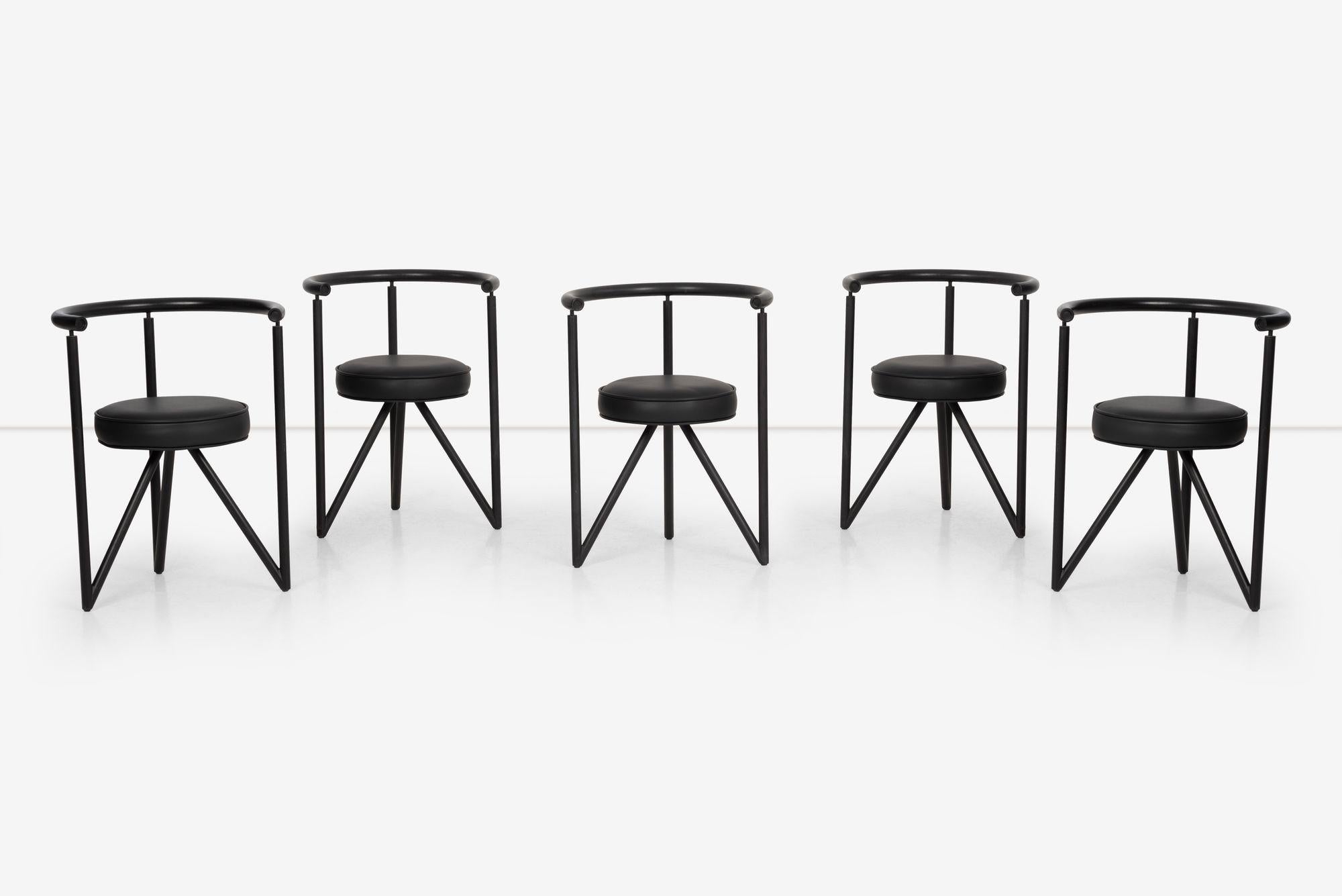 Post-Modern Philippe Starck Miss Dorn Chairs, set of Five by Disform, Spain 1982