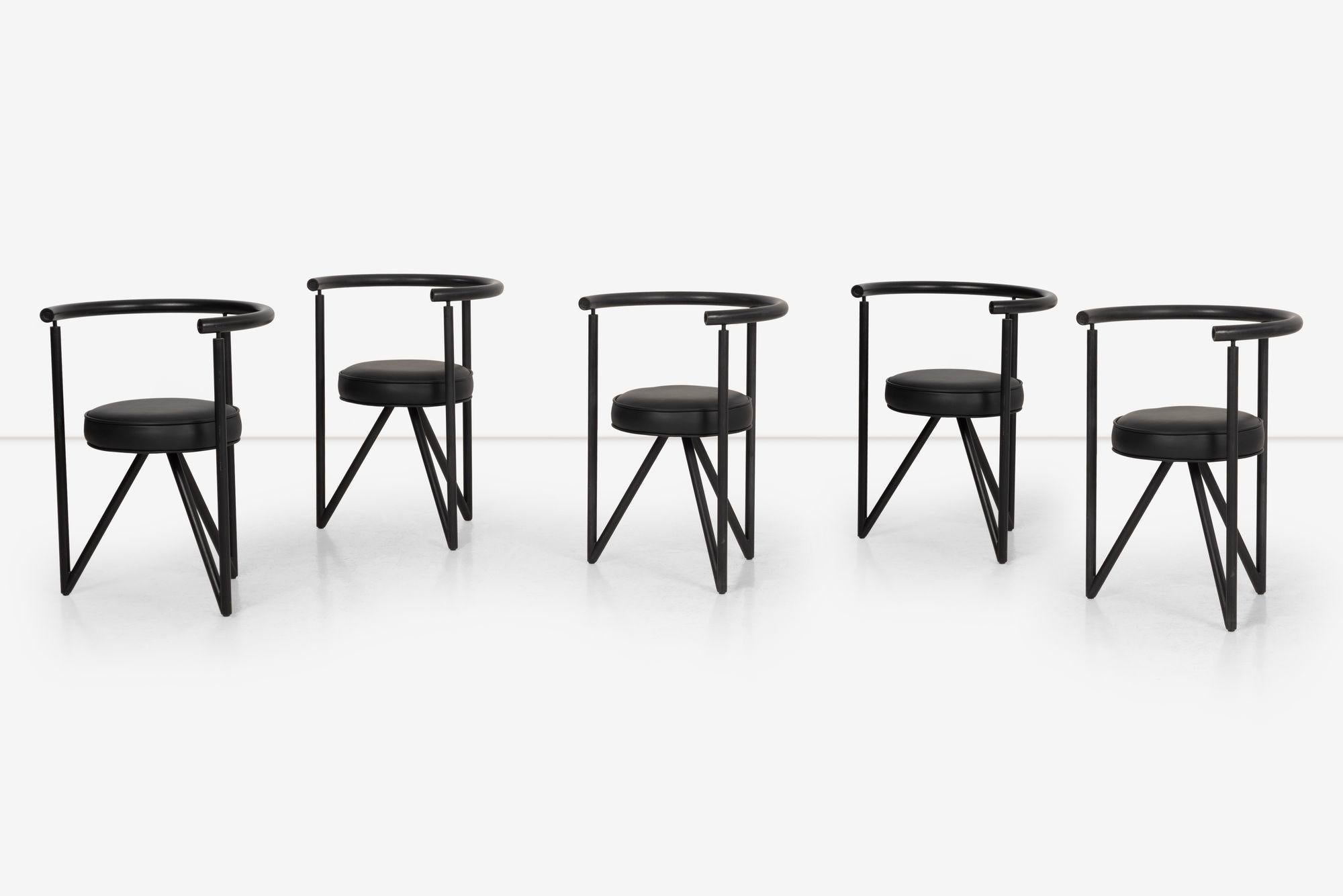 Post-Modern Philippe Starck Miss Dorn Chairs, set of Five by Disform, Spain 1982