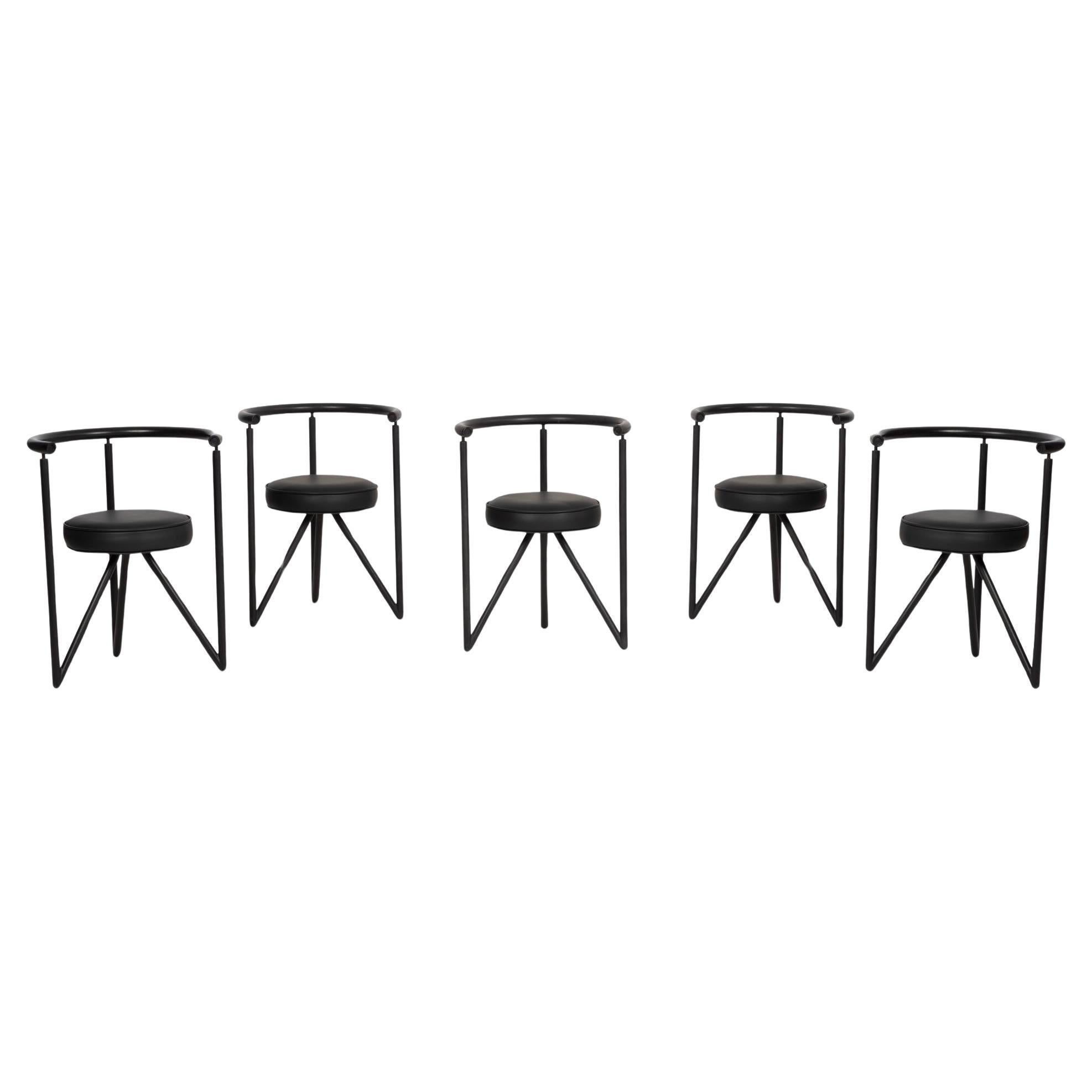 Philippe Starck Miss Dorn Chairs, set of Five by Disform, Spain 1982