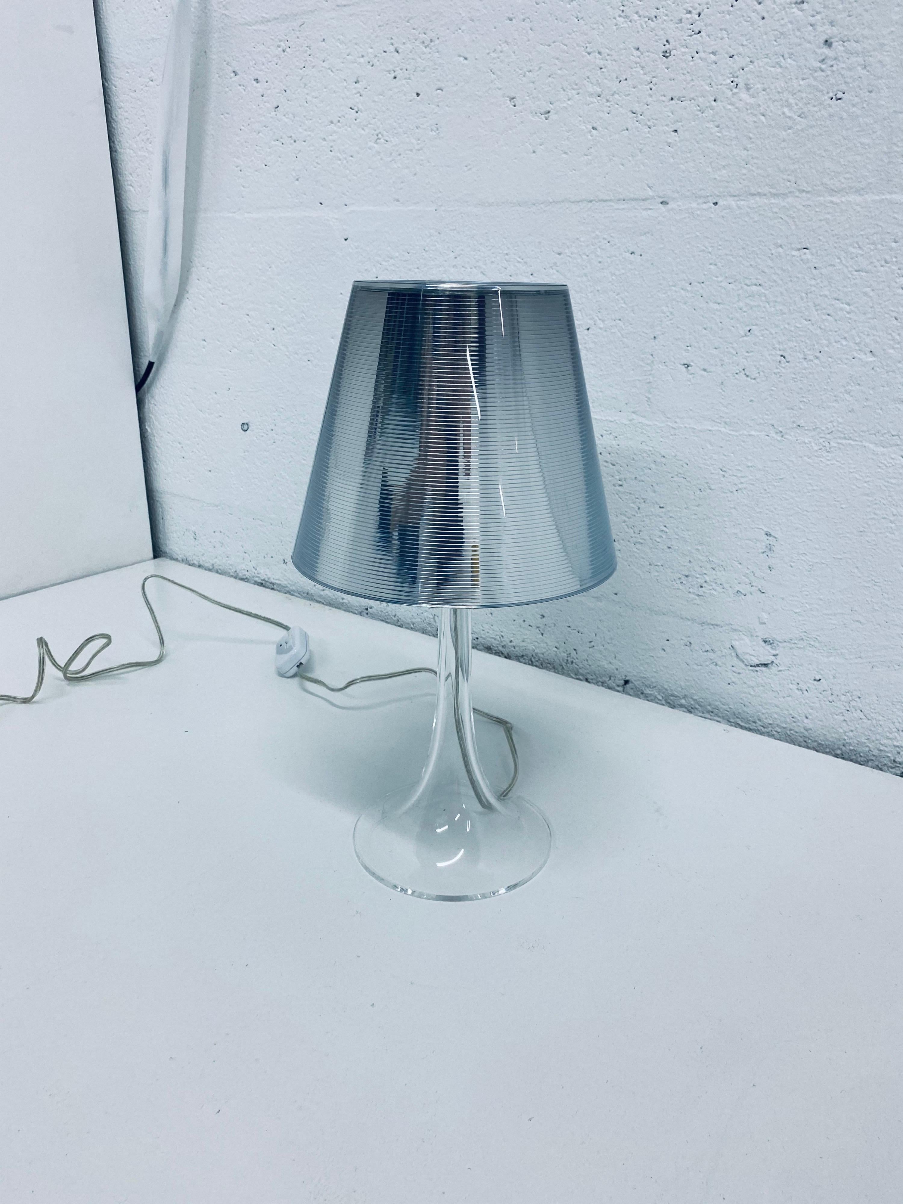 Plastic Philippe Starck Miss K Aluminized Silver Table Lamp for Flos