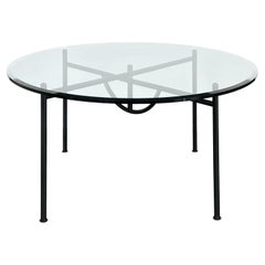 Table de salle à manger ronde « Nina Freed » de Philippe Starck avec plateau en verre
