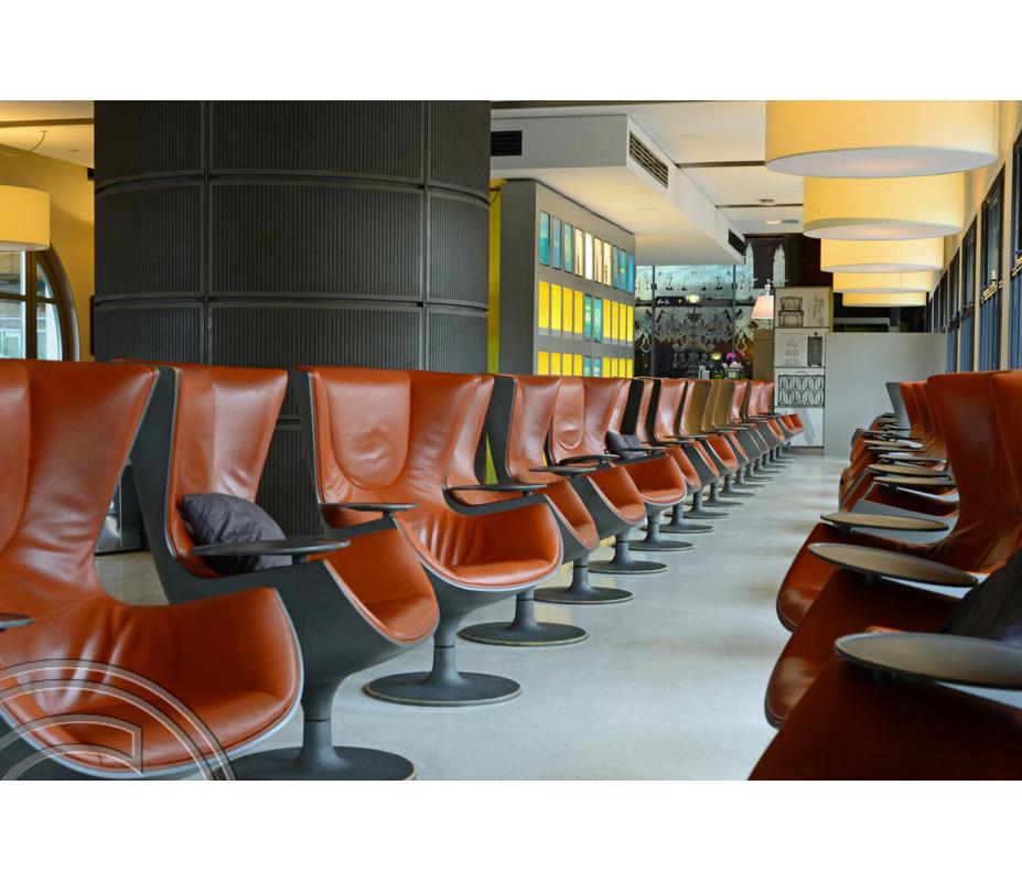 Leather Philippe Starck, One Egg Armchair from Eurostar Paris London