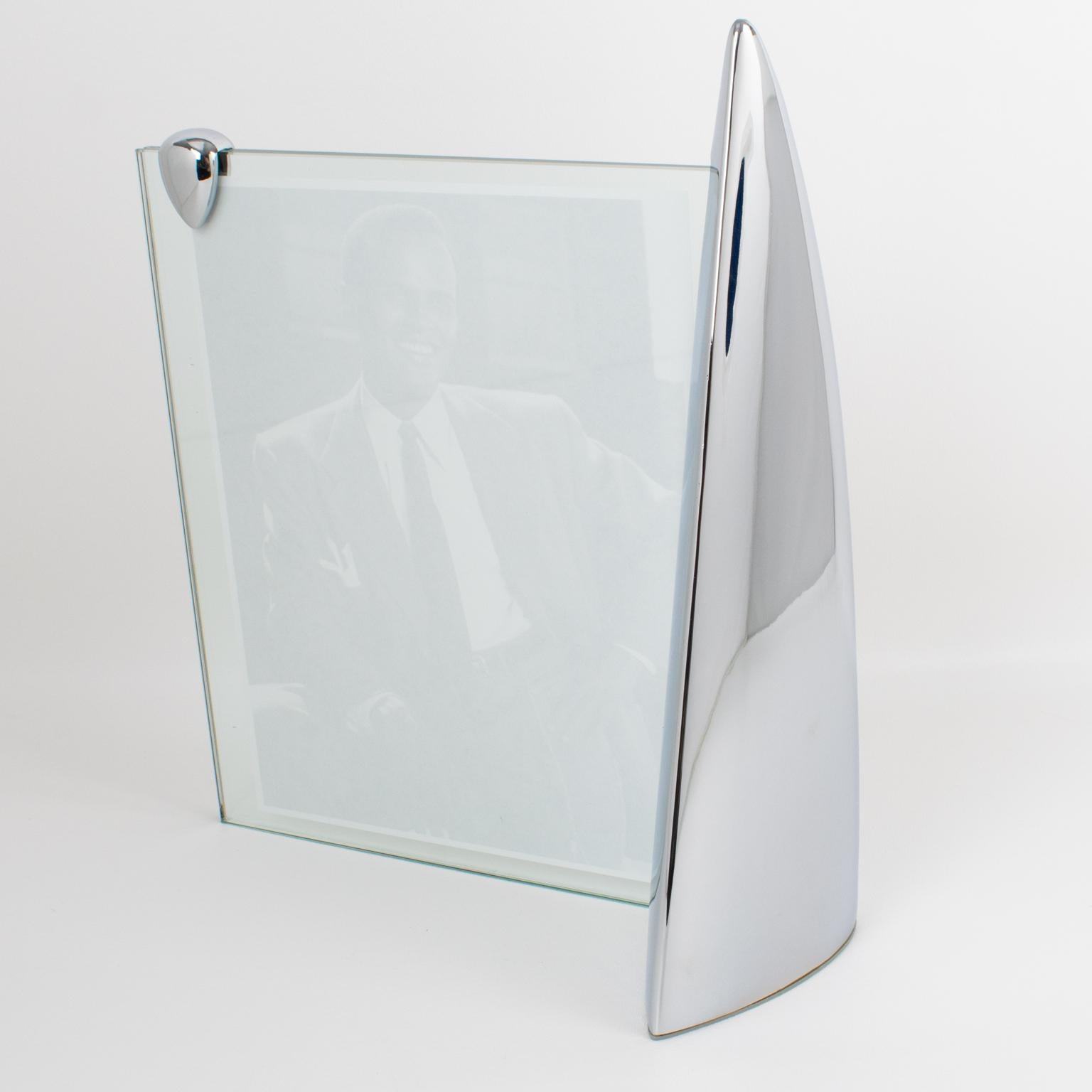 Philippe Starck Paris Shark Collection Metal Picture Frame, 1989 For Sale 1