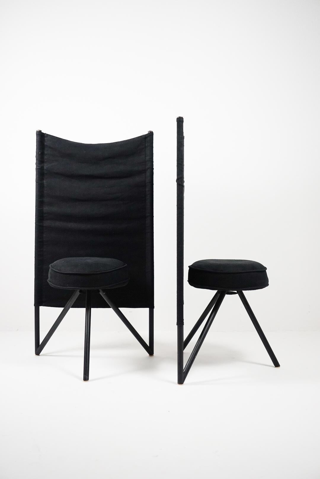 Post-Modern Philippe Starck Rare Miss Wirt Chairs 1982 Post Modern