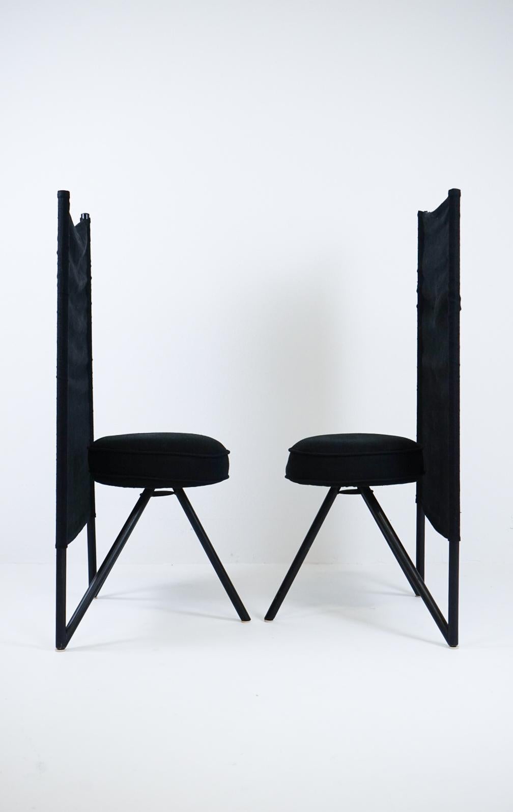 Spanish Philippe Starck Rare Miss Wirt Chairs 1982 Post Modern