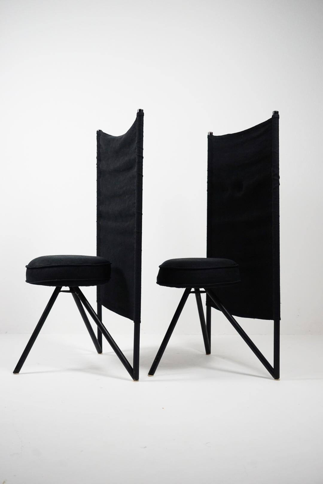20th Century Philippe Starck Rare Miss Wirt Chairs 1982 Post Modern