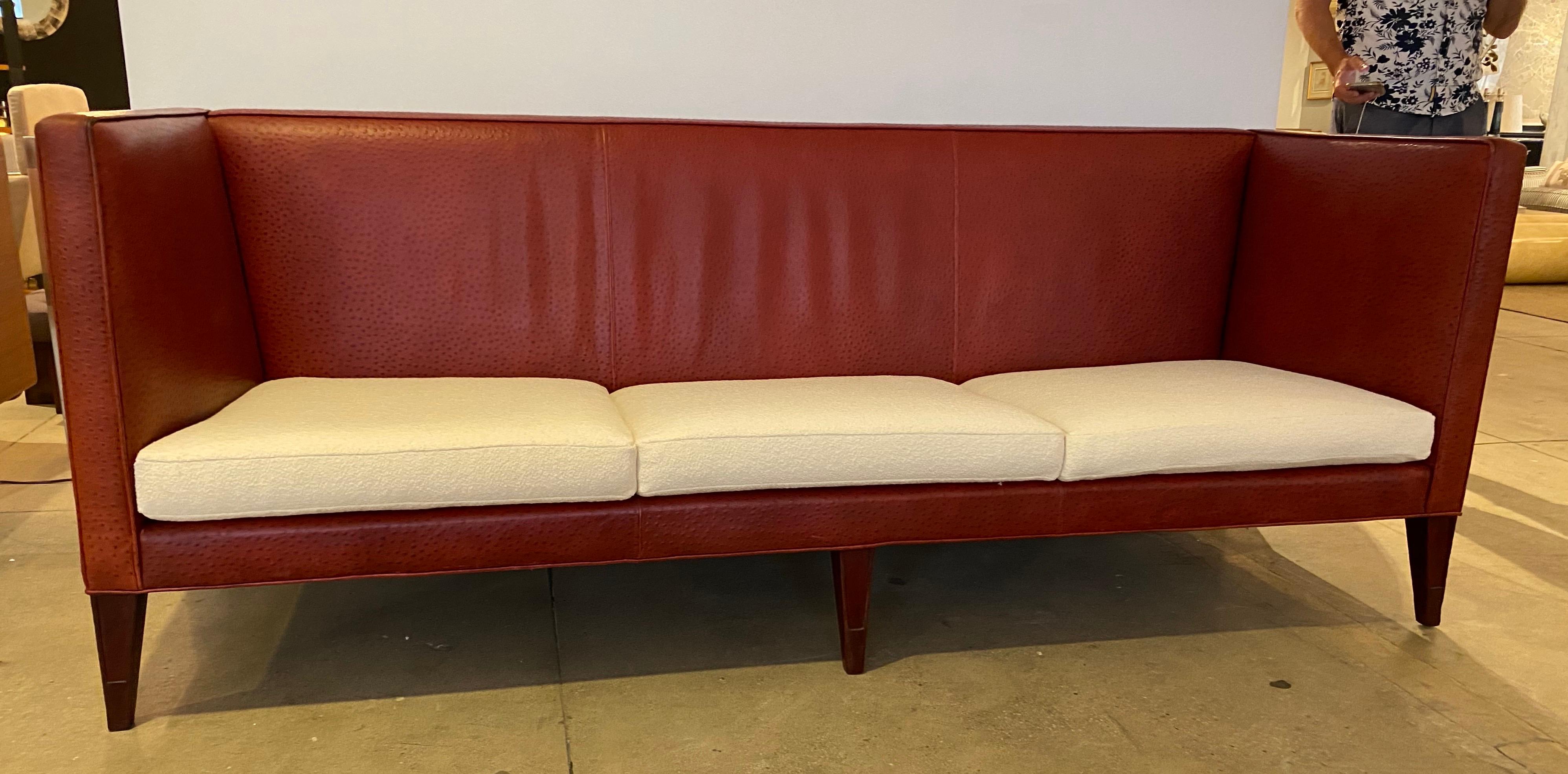 Philippe Starck Redwood Room Clift Hotel Leather Sofa 3