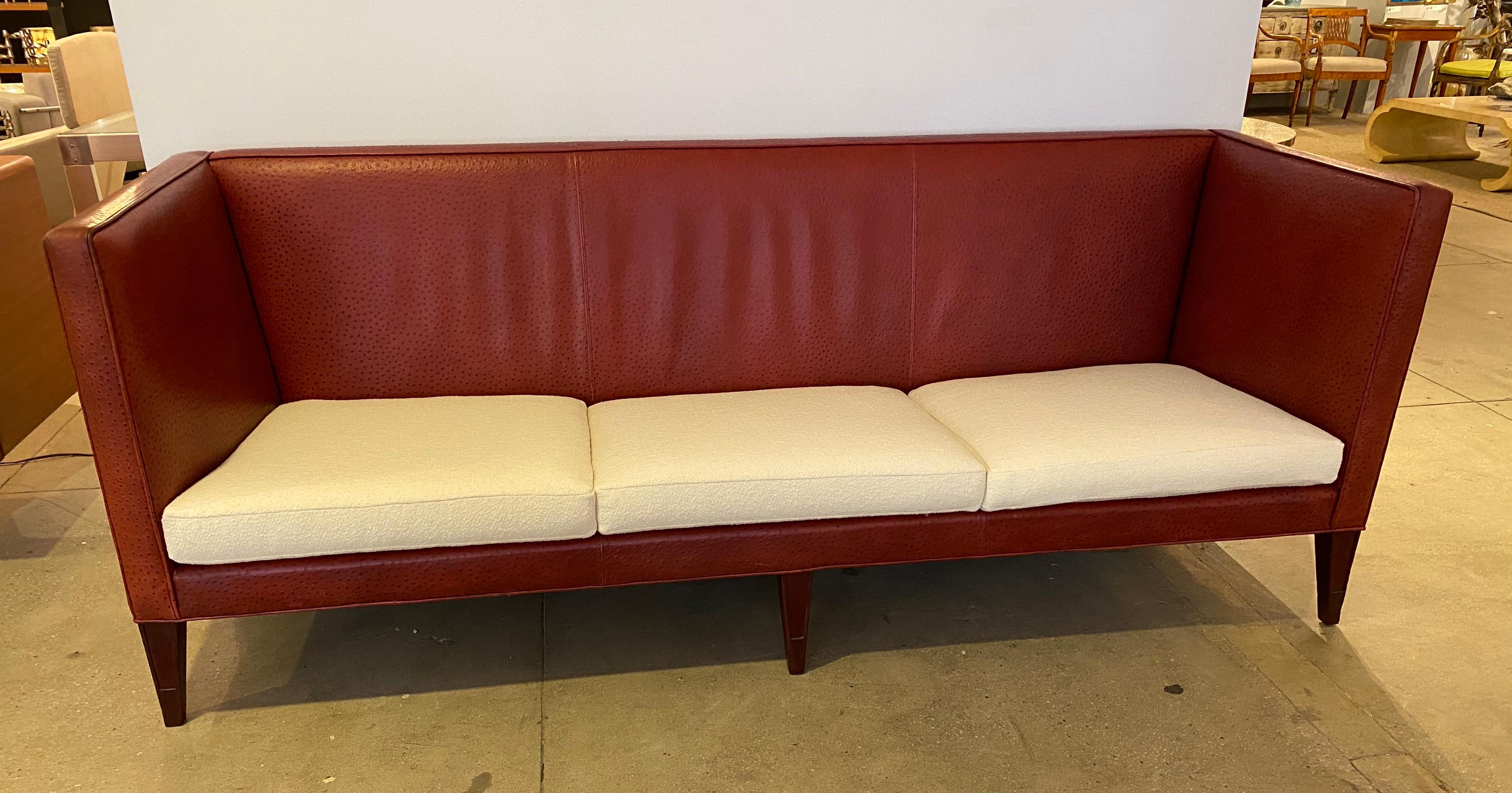 Philippe Starck Redwood Room Clift Hotel Leather Sofa 6