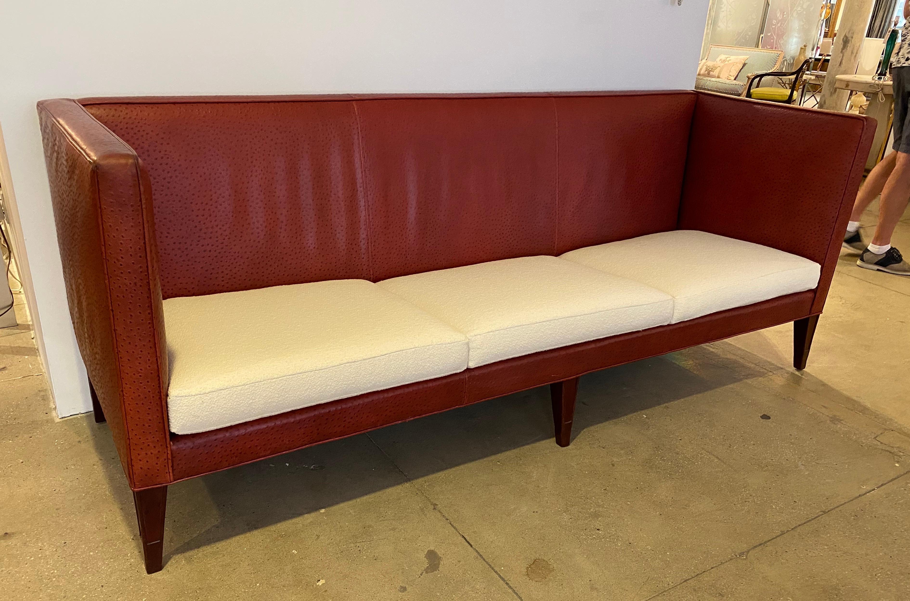 Philippe Starck Redwood Room Clift Hotel Leather Sofa 7