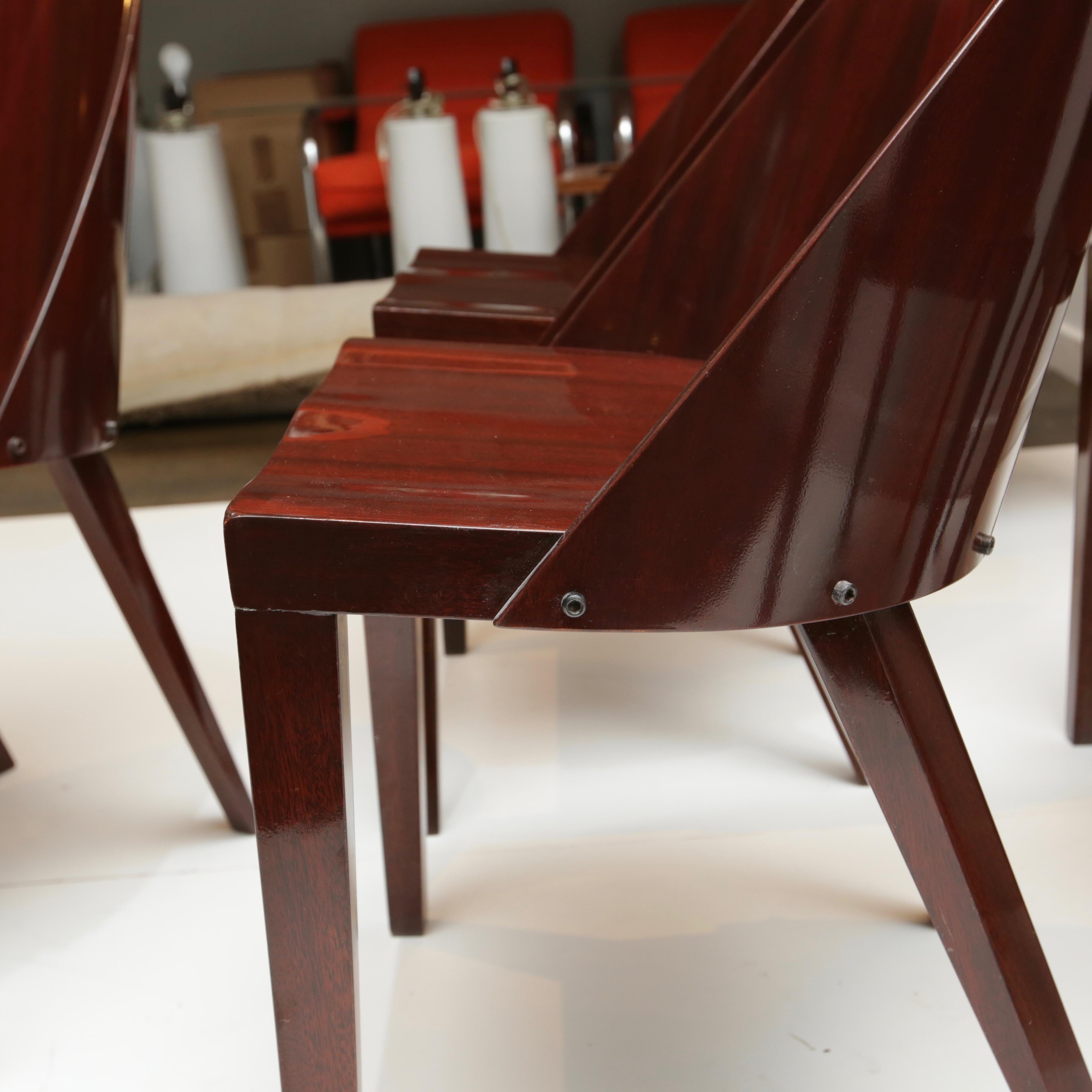 Mahogany Philippe Starck Royalton Dining Chairs