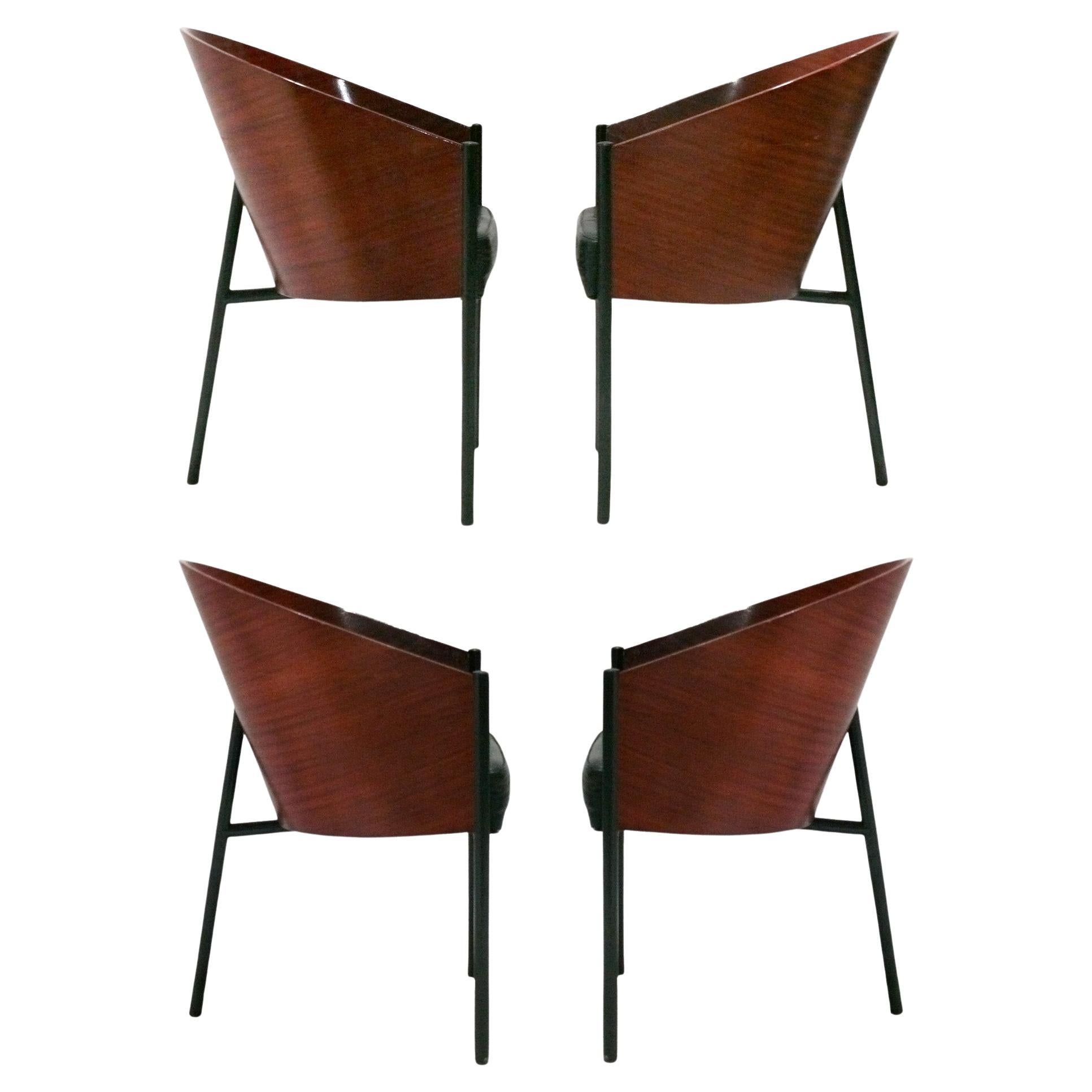 Chaises de salle à manger sculpturales de Philippe Starck pour Driade, vers 1980