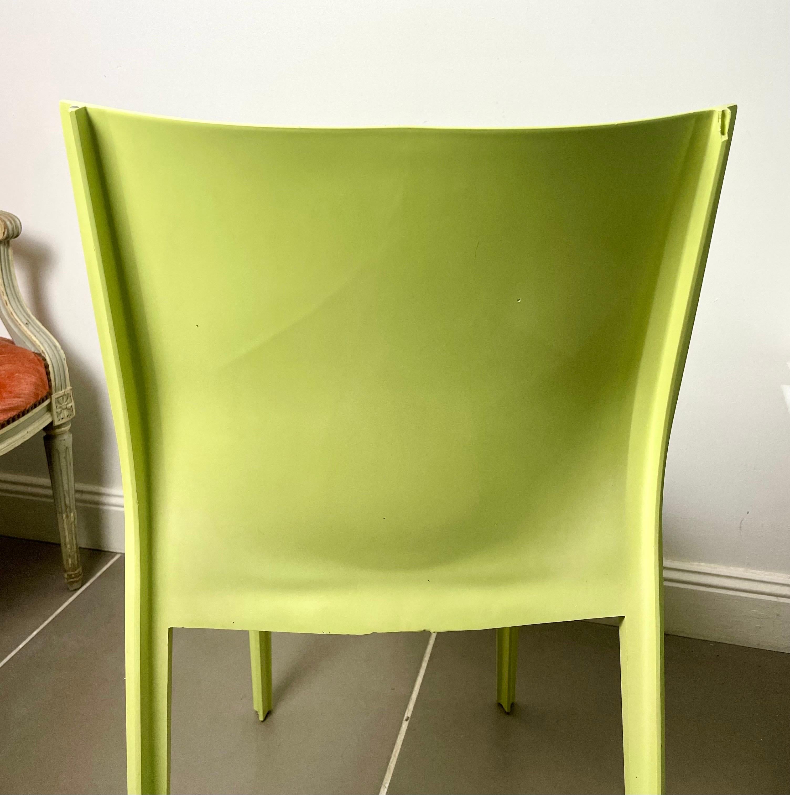 Philippe Starck, Set of 2 French Green Chairs, Design Slick Slick XO - France For Sale 4