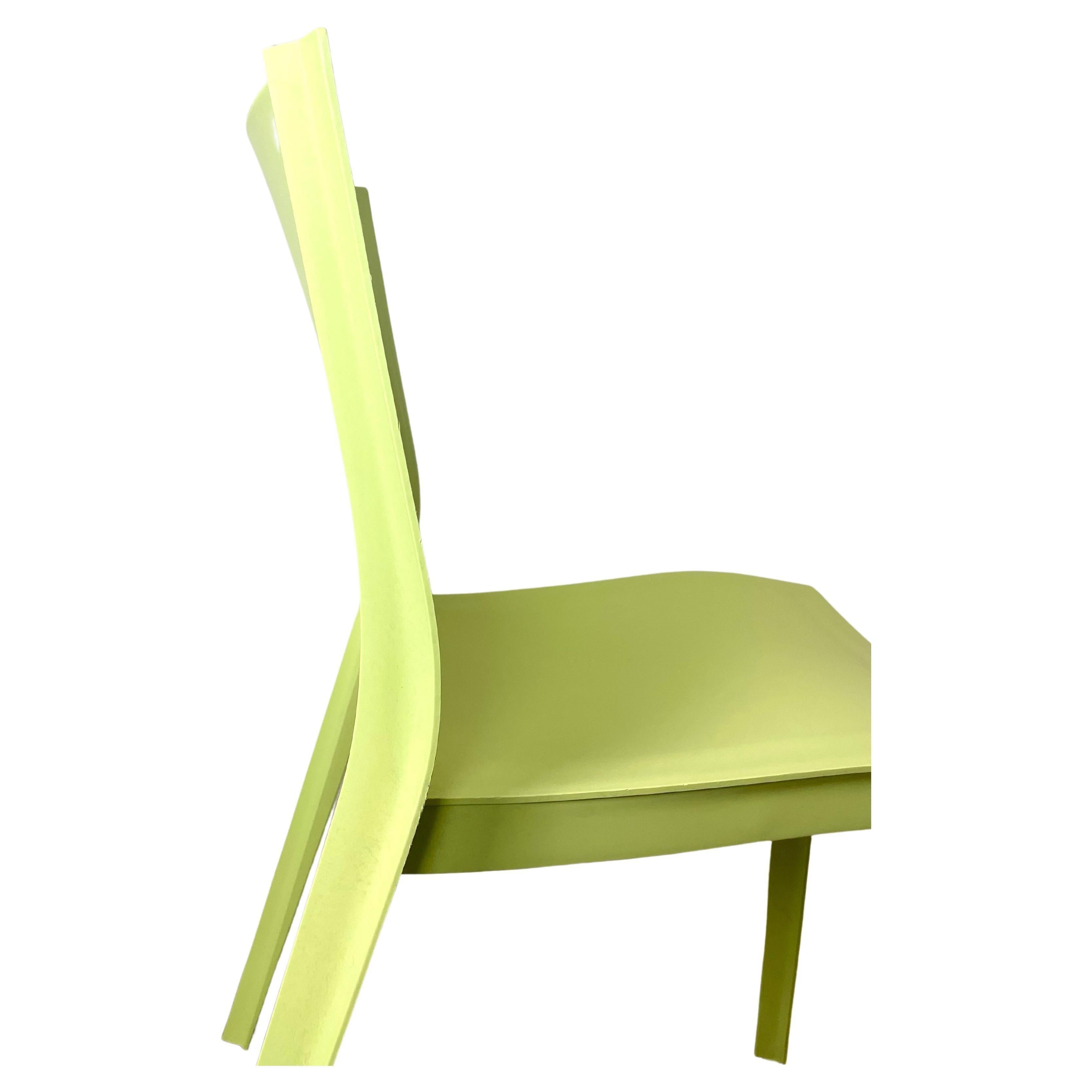 Late 20th Century Philippe Starck, Set of 2 French Green Chairs, Design Slick Slick XO - France For Sale