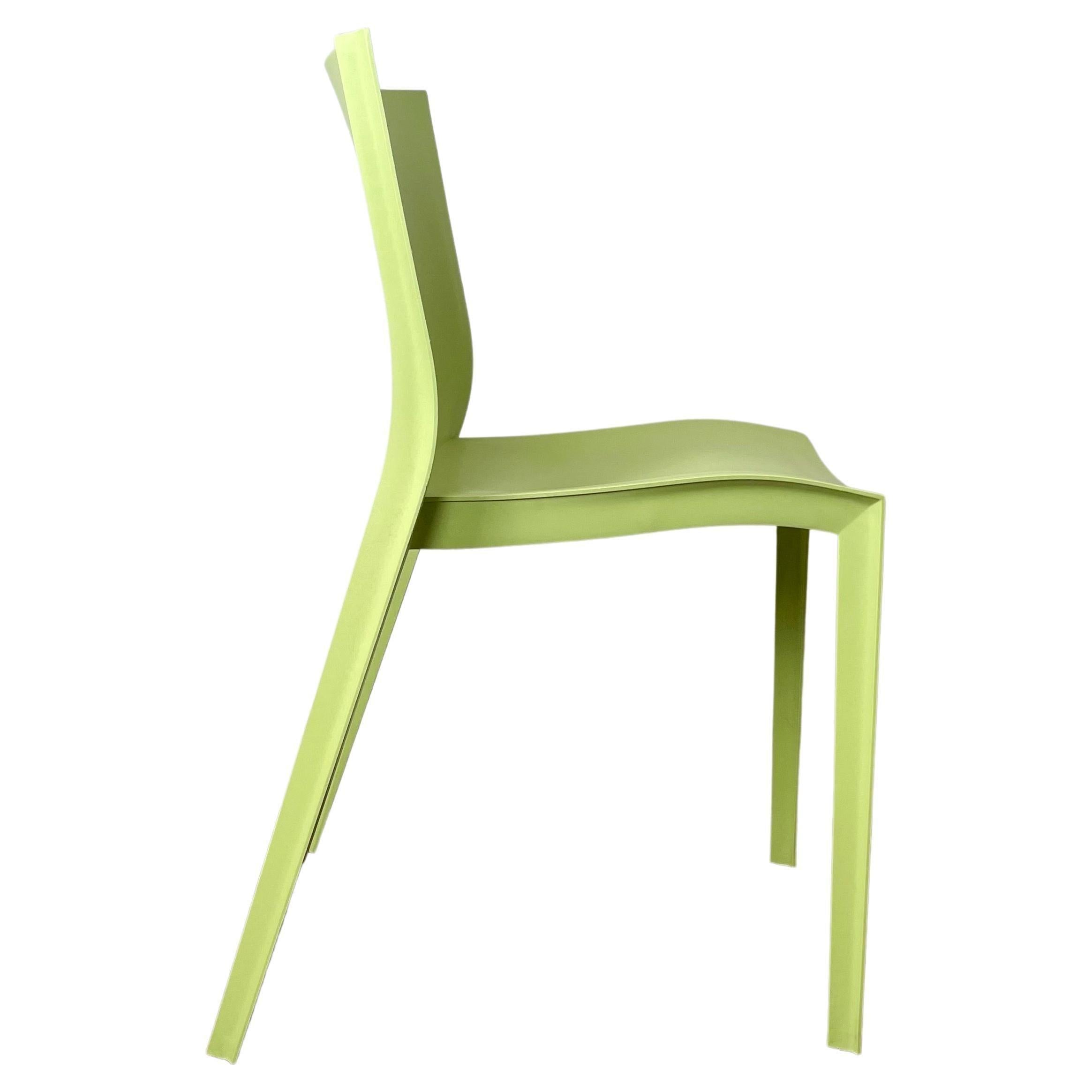 Late 20th Century Philippe Starck, Set of 2 French Green Chairs, Design Slick Slick XO - France For Sale