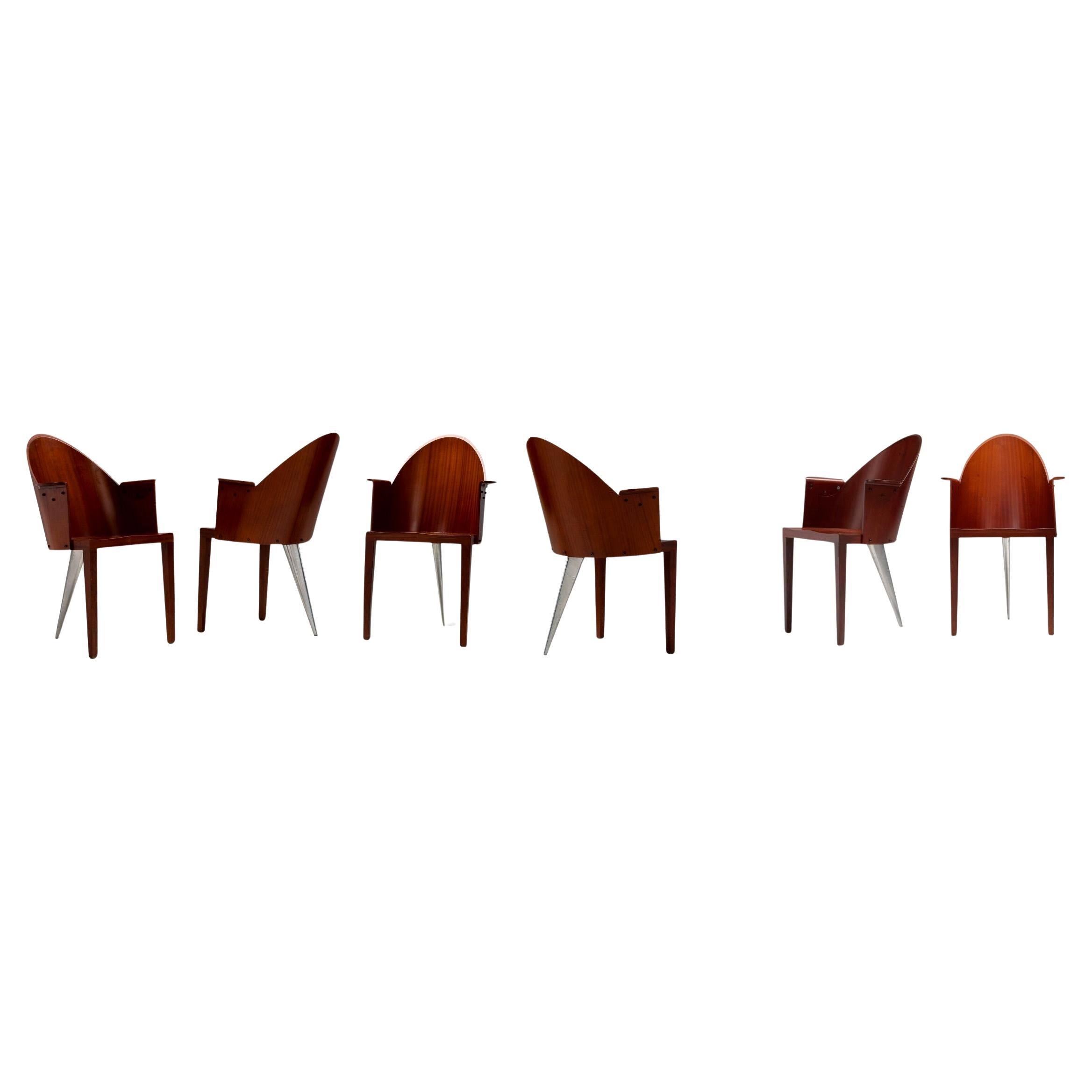 Philippe Starck Set of 6 Dining Chairs from the Royalton Hotel, New York 1988