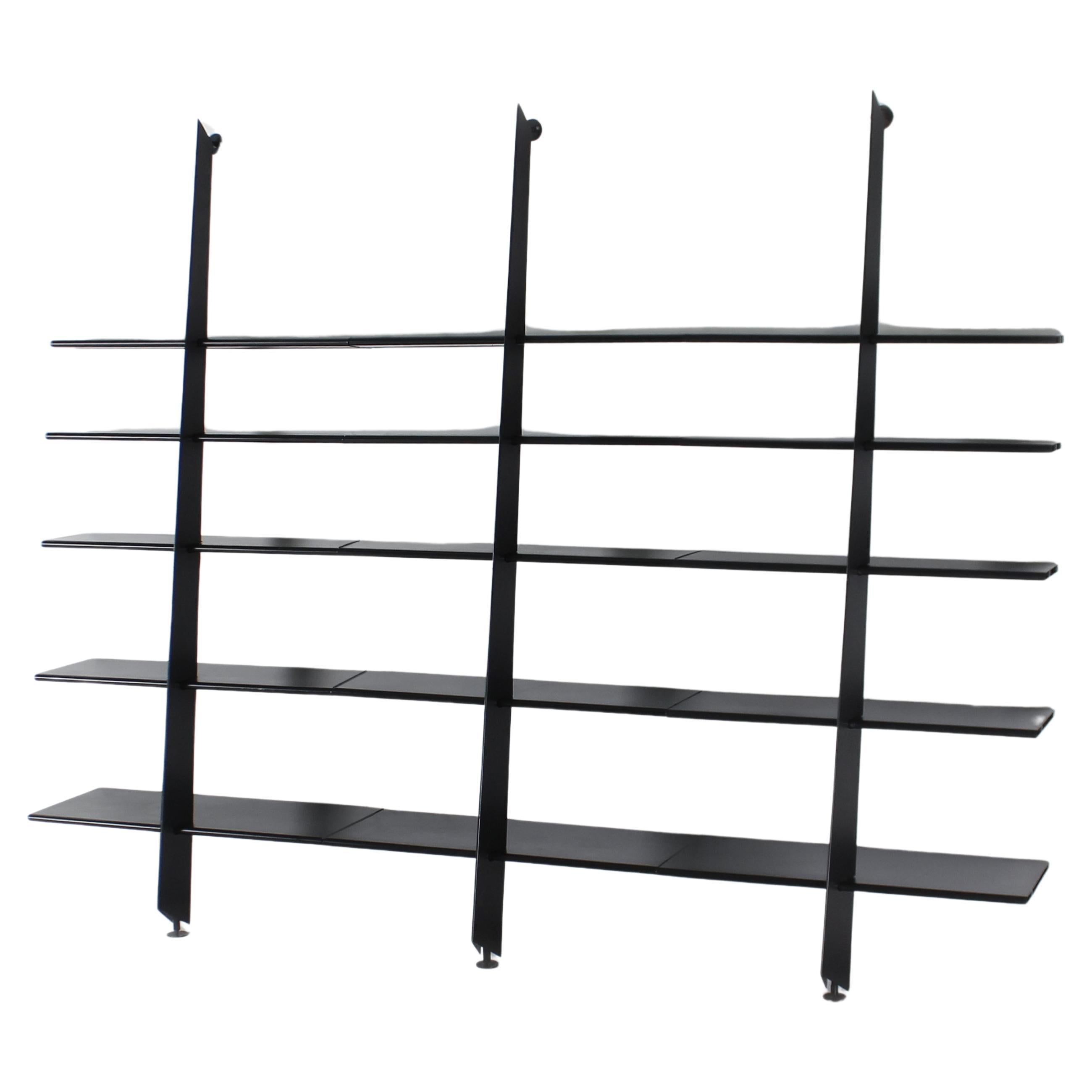 Philippe Starck, set of three Mac Gee Black Bookcases for Baleri Italia, 1984 For Sale