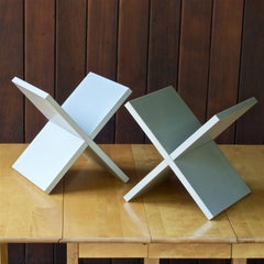 Philippe Starck Silver X Racks HiFi Vinyl Record Album LP Book Shelf Sculpture