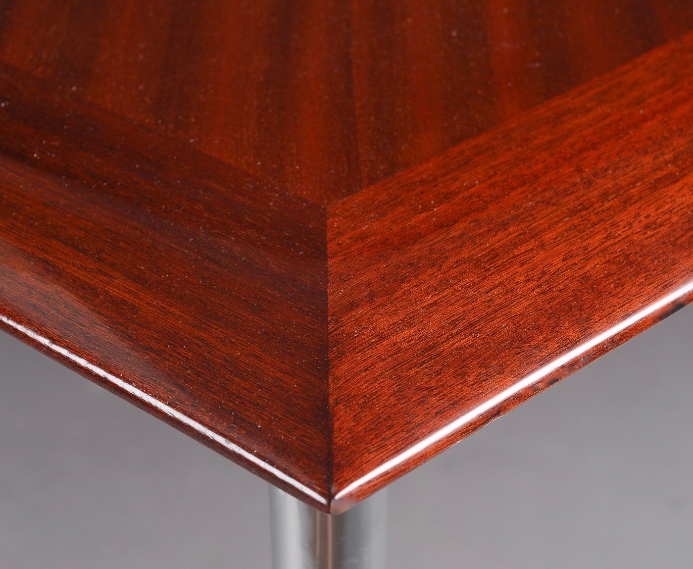 Philippe Starck Square Mahogany Dining Table M 'Serie Lang' for Driade Aleph For Sale 4