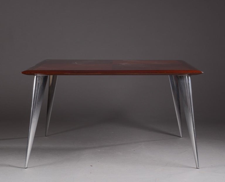 Pc 13 Atlantis Atlantide（Driade）ダイニング160×80 Aleph イタリア Aluminum Table Extension Inch 40 X 91 w/ Set Dining ダイニングテーブル