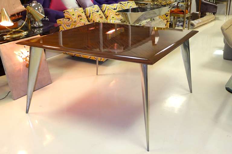 Philippe Starck Square Mahogany Dining Table M 'Serie Lang' for