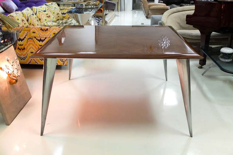 Philippe Starck Square Mahogany Dining Table M 'Serie Lang' for