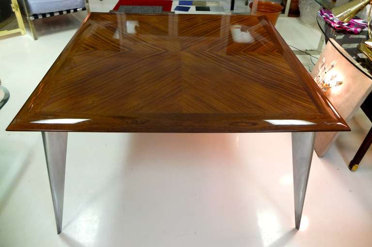 Modern Philippe Starck Square Mahogany Dining Table M 'Serie Lang' for Driade Aleph For Sale