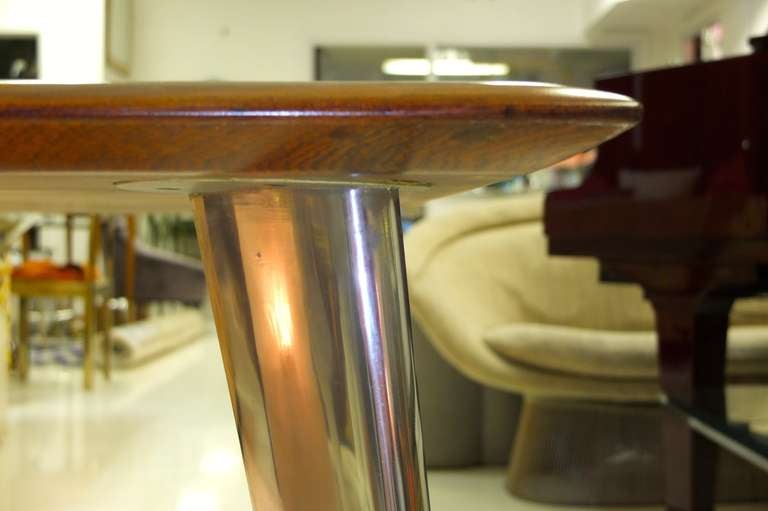 20th Century Philippe Starck Square Mahogany Dining Table M 'Serie Lang' for Driade Aleph For Sale