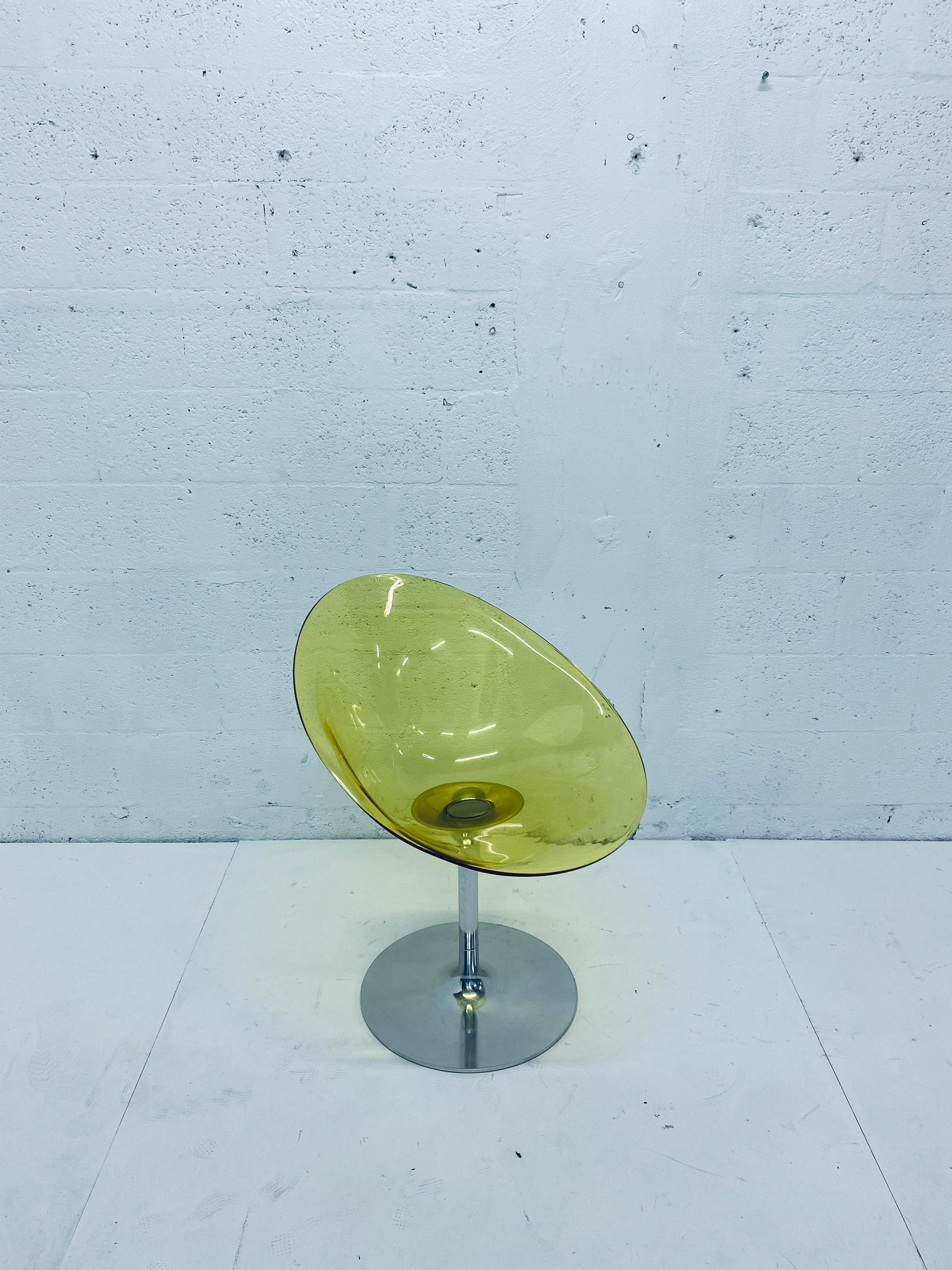 Plastic Philippe Starck Yellow “Eros” Chair for Kartell