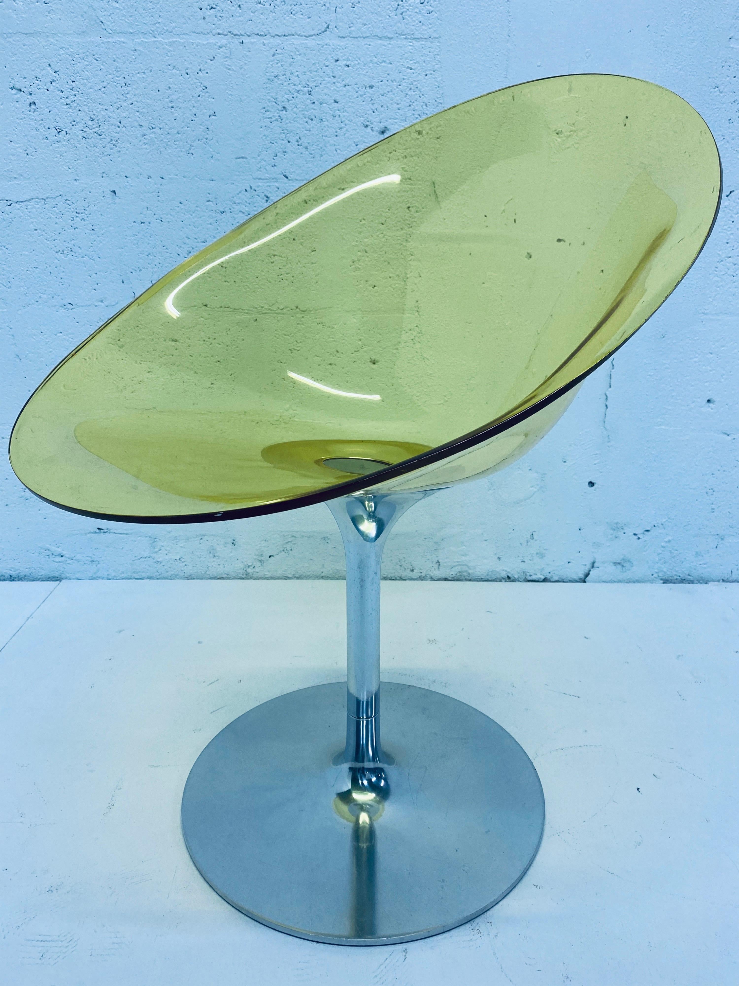 Modern Philippe Starck Yellow “Eros” Chair for Kartell