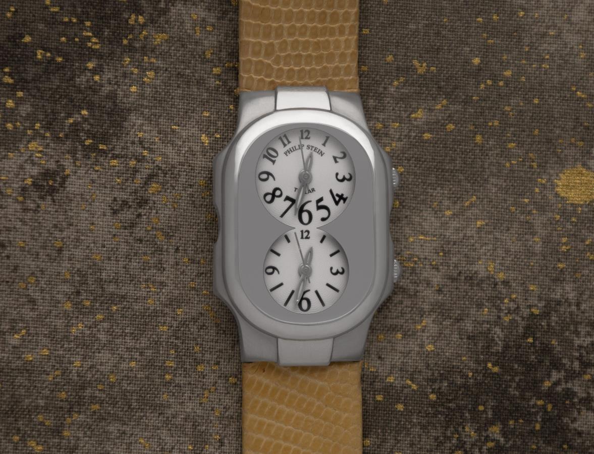 Reloj Philippe Stein Ladies Dual Time - PROPIEDAD Y USO DE OLIVIA NEWTON-JOHN en venta 4