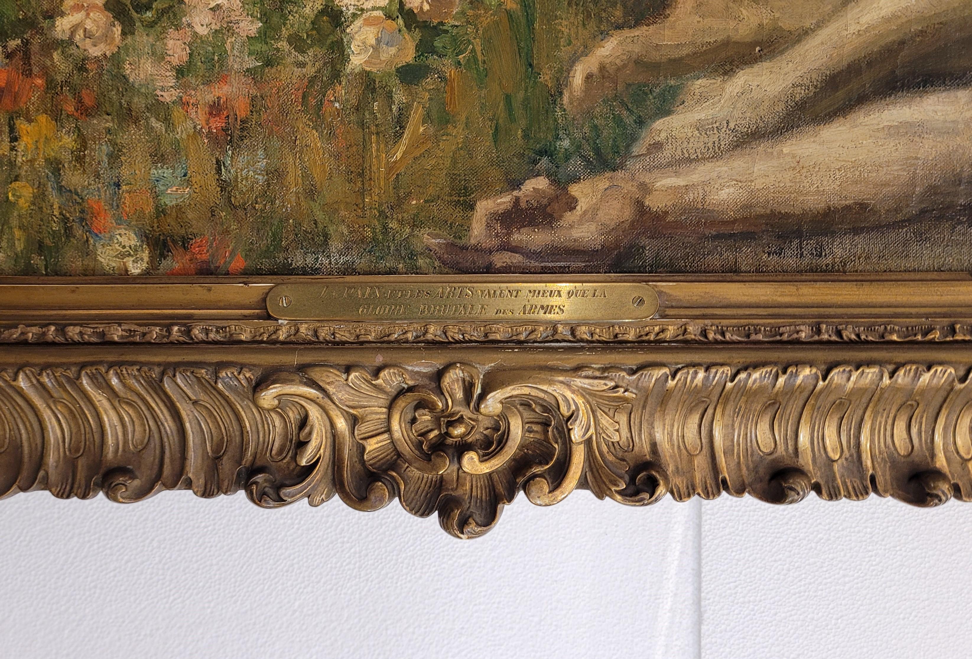 Flemish School Oil on Canvas Allegory of Peace and the Arts Philippe Swyncop For Sale 4