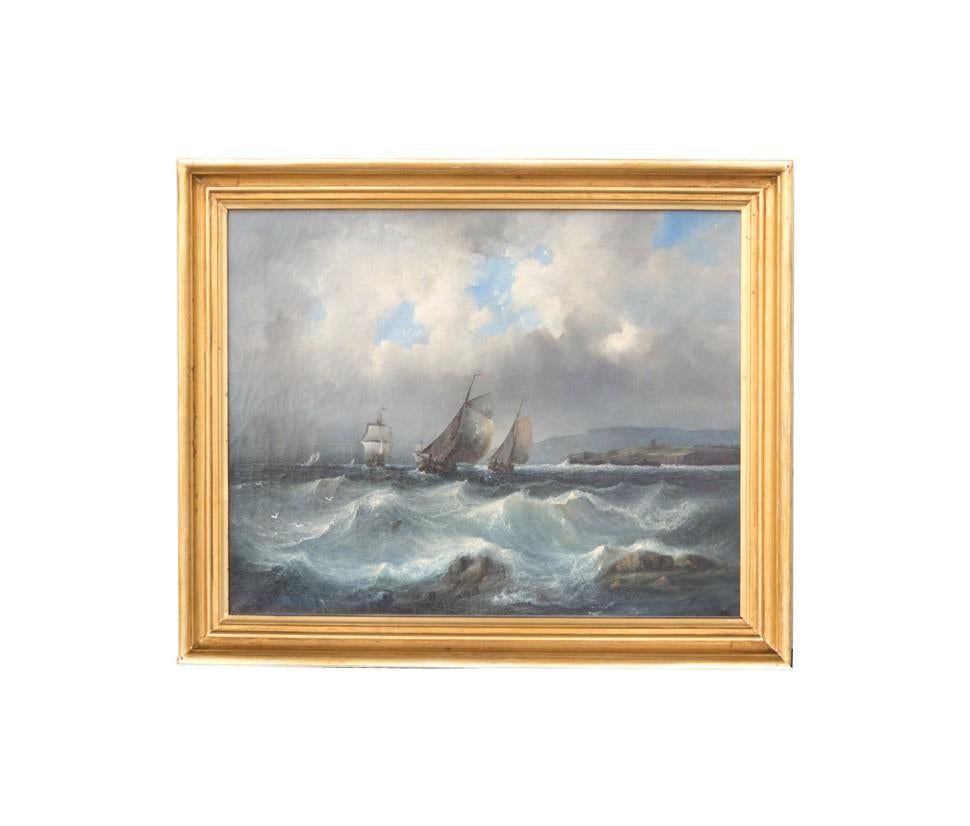 Philippe Tanneur (Marseille, 1795 - 1878)

Marina dans la tempête

Huile sur toile, 54 x 68 cm

Encadré, 63 x 77 cm

Signé en bas à droite et daté 1866

Fils d'artilleur, Philippe Tanneur est né à Marseille en 1795. Sa vie est absolument aventureuse