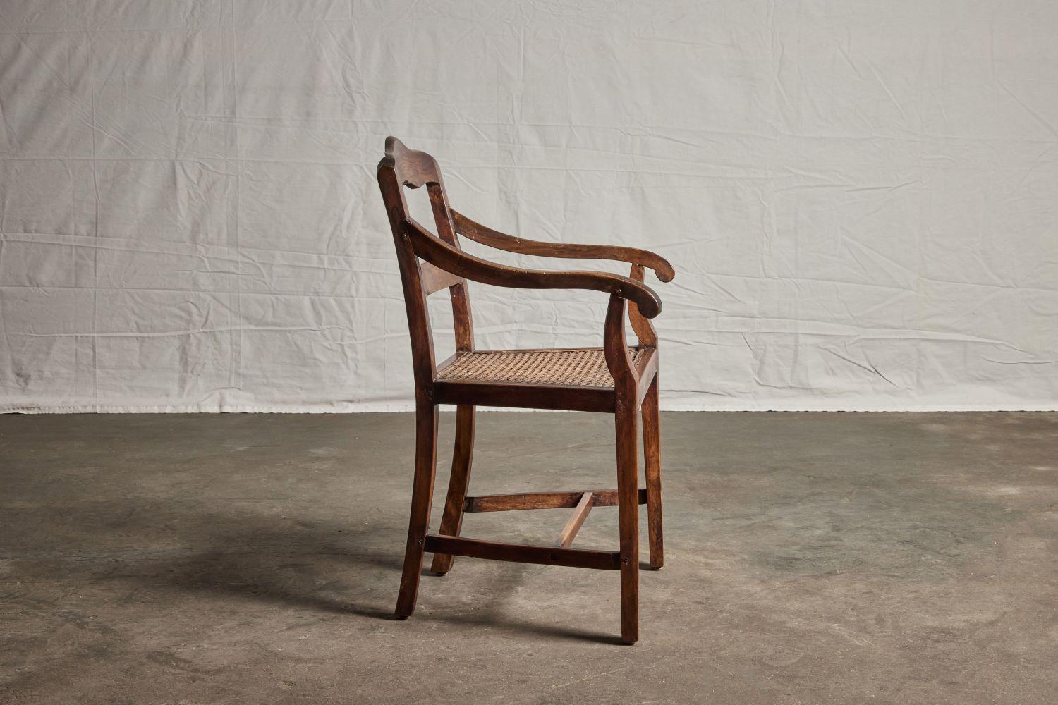 Philippine Nara Wood Arm Chair with Cane Seat 3