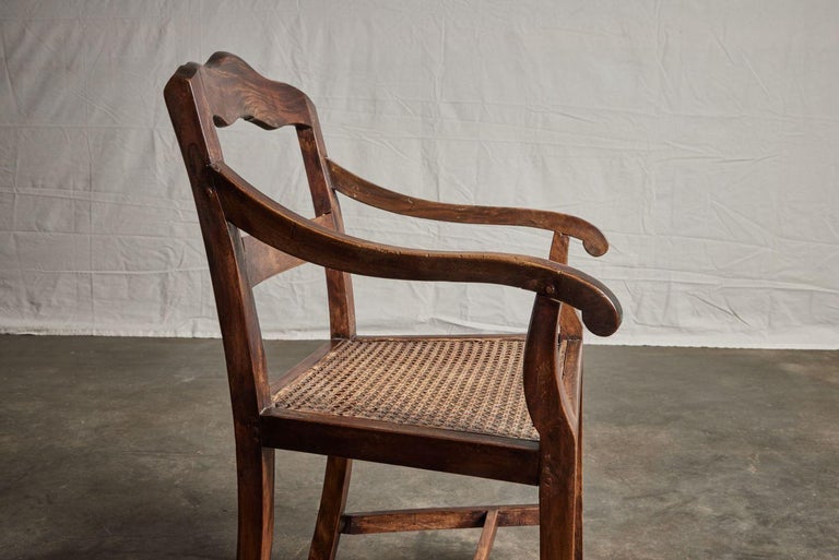 Philippine Nara Wood Arm Chair with Cane Seat For Sale at 1stDibs