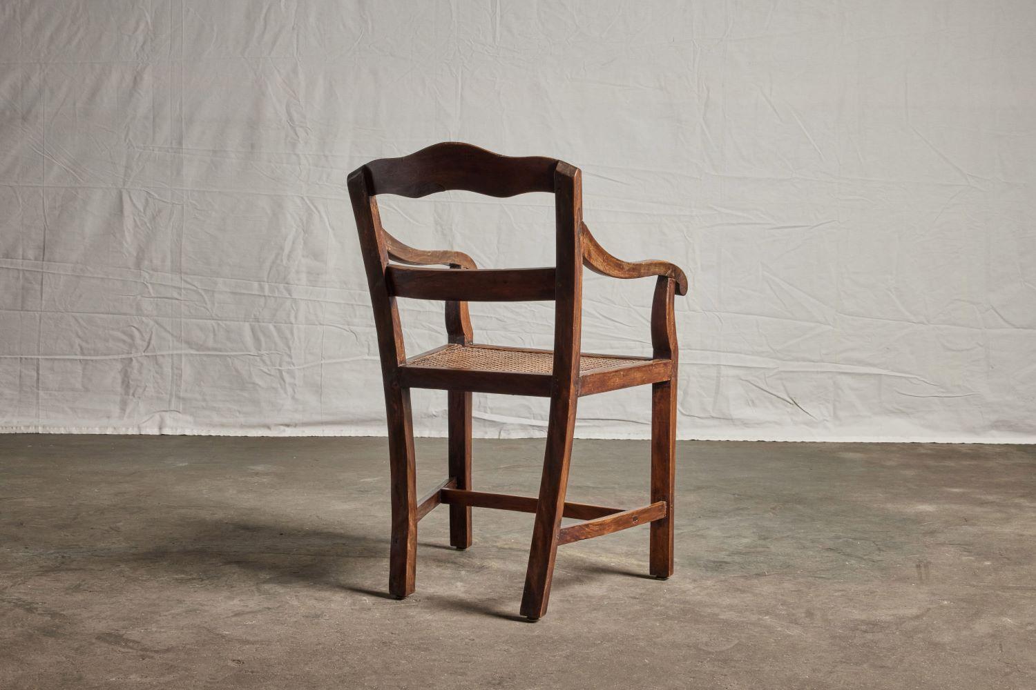 Philippine Nara Wood Arm Chair with Cane Seat 5