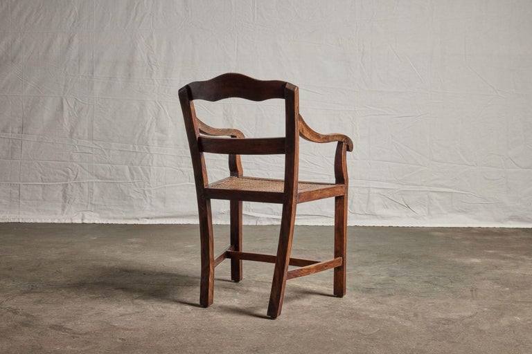 Philippine Nara Wood Arm Chair with Cane Seat For Sale at 1stDibs