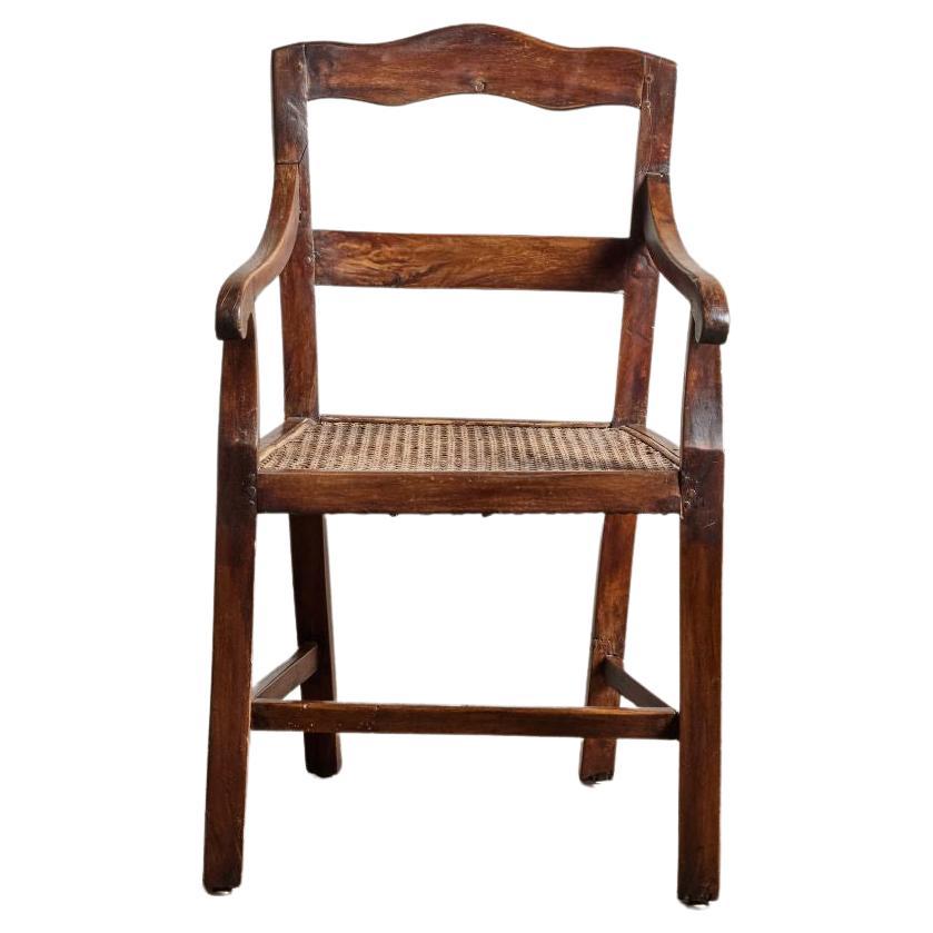 Philippine Nara Wood Arm Chair with Cane Seat