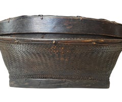 Philippine Storage Basket "Akob" Bamboo Bontoc Province Mid-20th Century