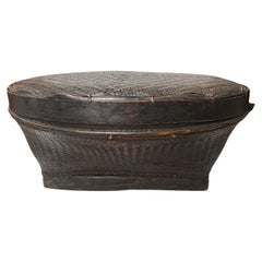 Philippine Storage Basket "Akob" Bamboo Bontoc Province Mid-20th Century